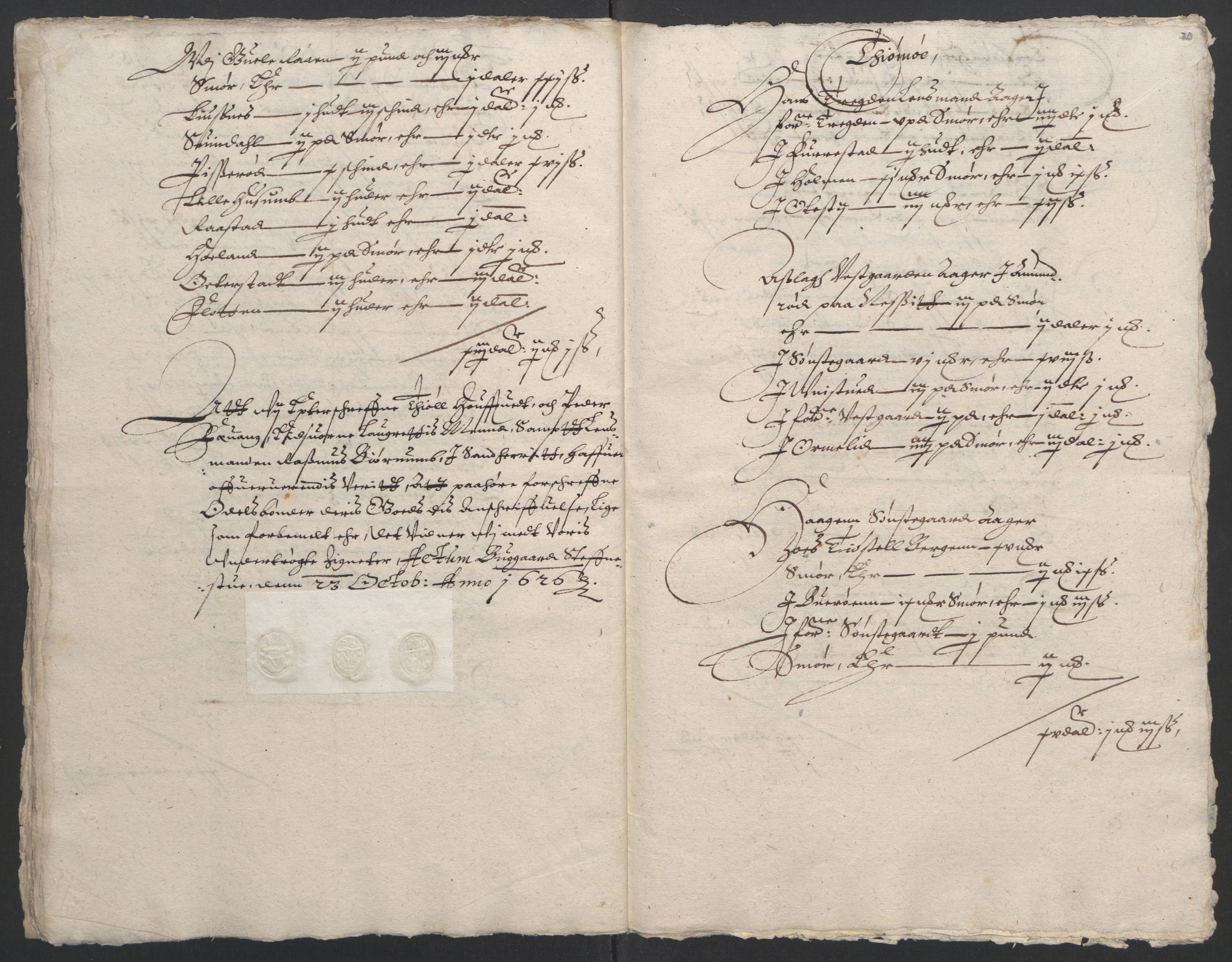 Stattholderembetet 1572-1771, AV/RA-EA-2870/Ek/L0009/0001: Jordebøker til utlikning av rosstjeneste 1624-1626: / Odelsjordebøker for noen vikværske len, 1624-1626, s. 243