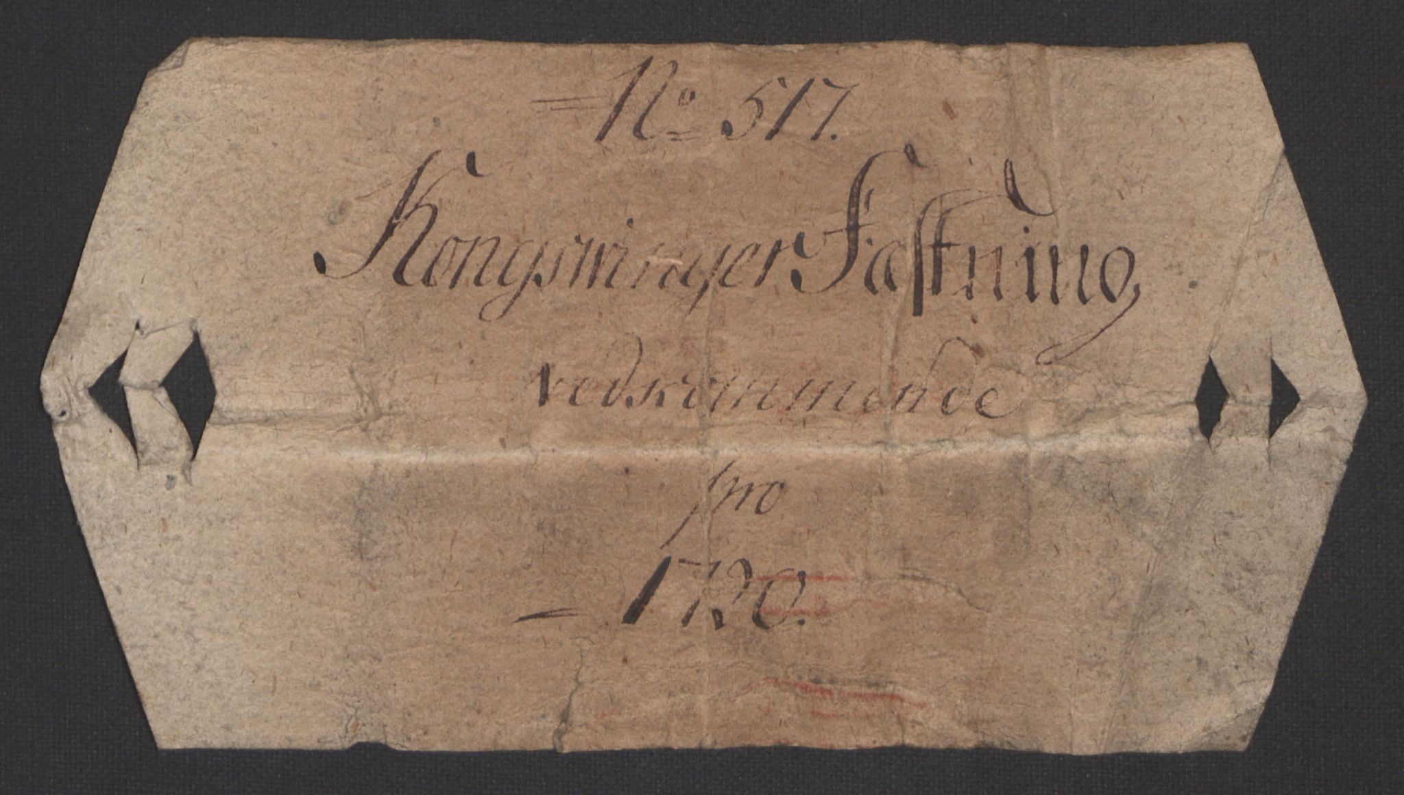 Kommanderende general (KG I) med Det norske krigsdirektorium, AV/RA-EA-5419/D/L0168: Kongsvinger festning: Brev, regnskapsekstrakter og inventarlister, 1720
