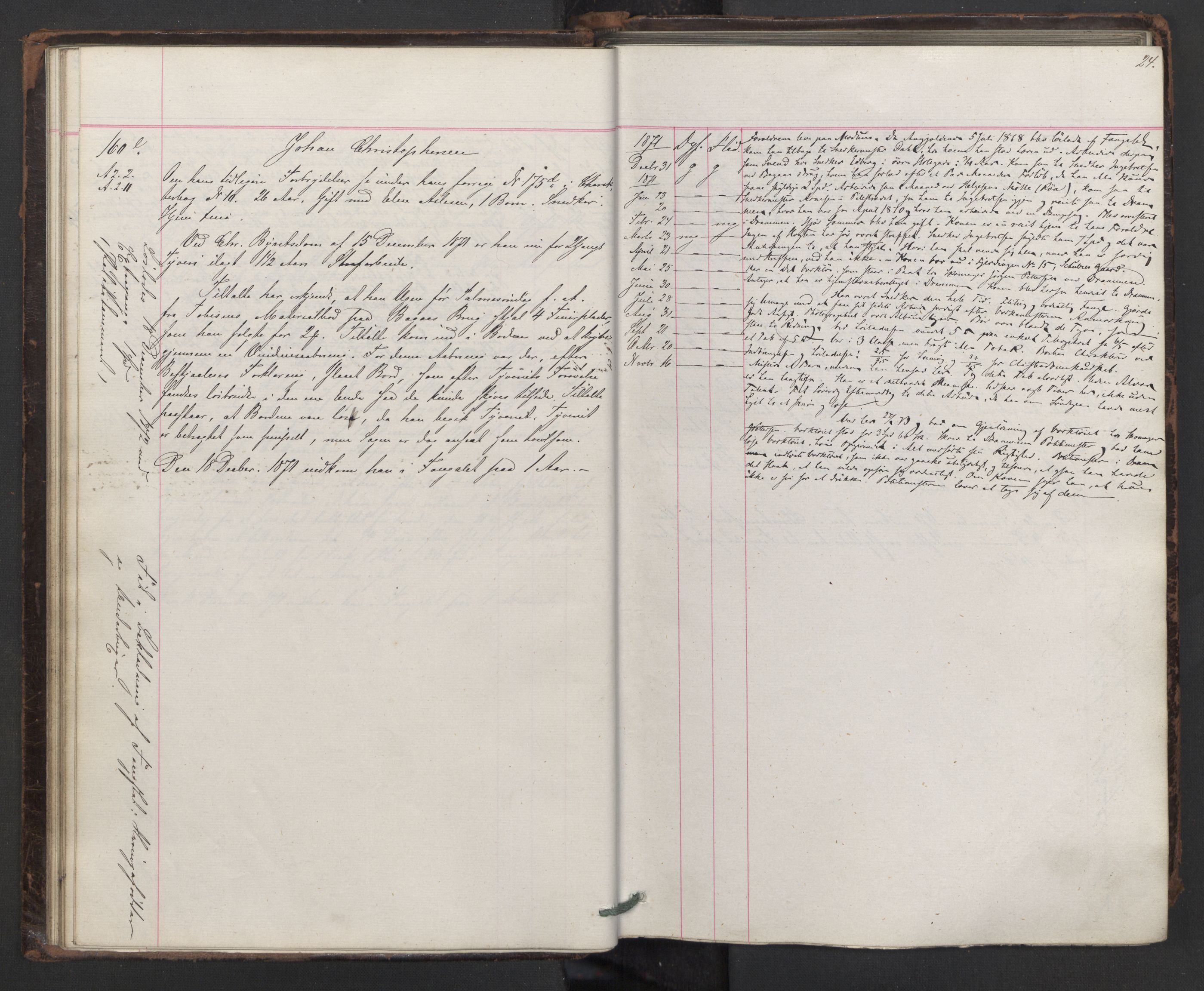 Botsfengslet, AV/RA-S-1539/D/Db/Dbb/L0014: 137e - 437e, 1871-1873, s. 24