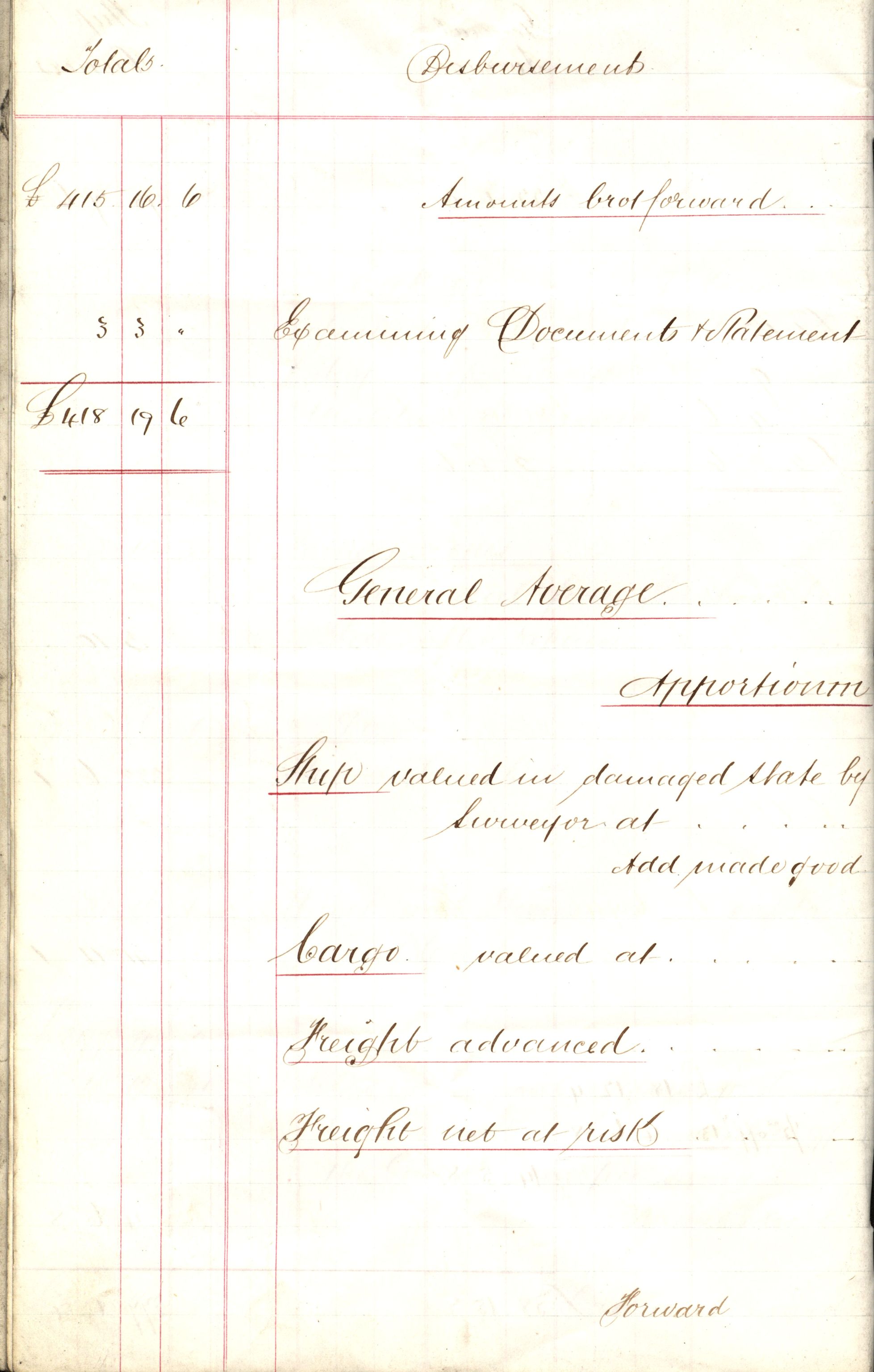 Pa 63 - Østlandske skibsassuranceforening, VEMU/A-1079/G/Ga/L0028/0001: Havaridokumenter / Kaleb, Cuba, Agra, Bertha, Olaf, 1892, s. 49