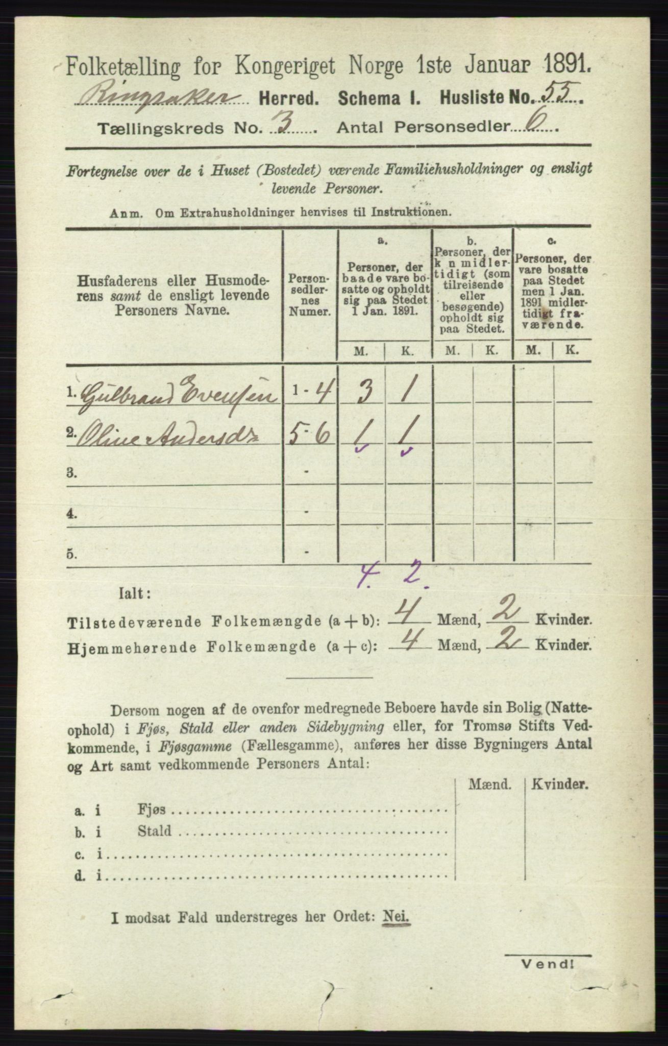 RA, Folketelling 1891 for 0412 Ringsaker herred, 1891, s. 1216
