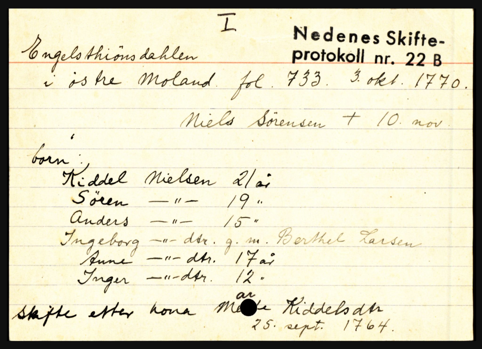 Nedenes sorenskriveri før 1824, AV/SAK-1221-0007/H, s. 6101