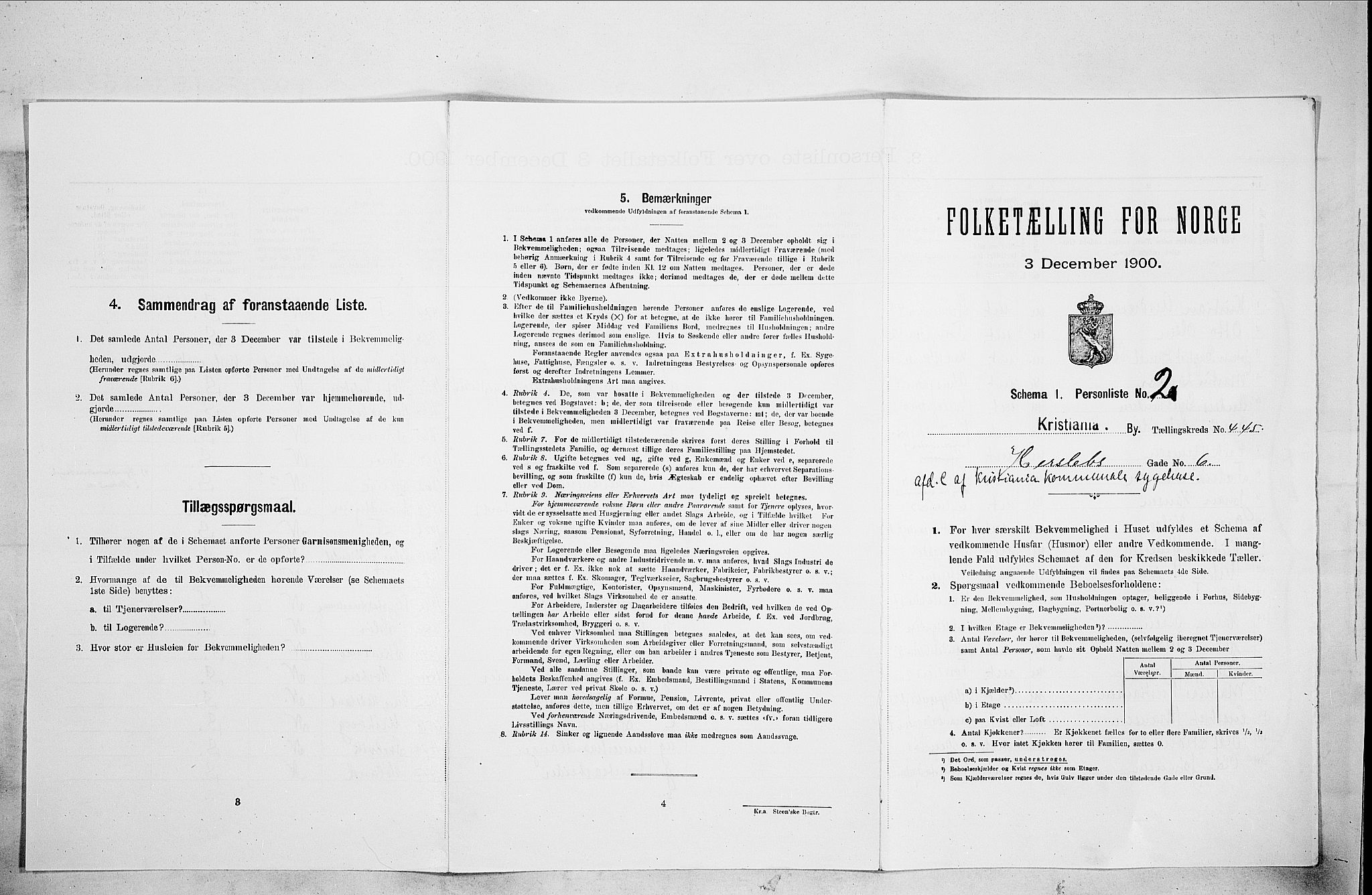 SAO, Folketelling 1900 for 0301 Kristiania kjøpstad, 1900, s. 36952