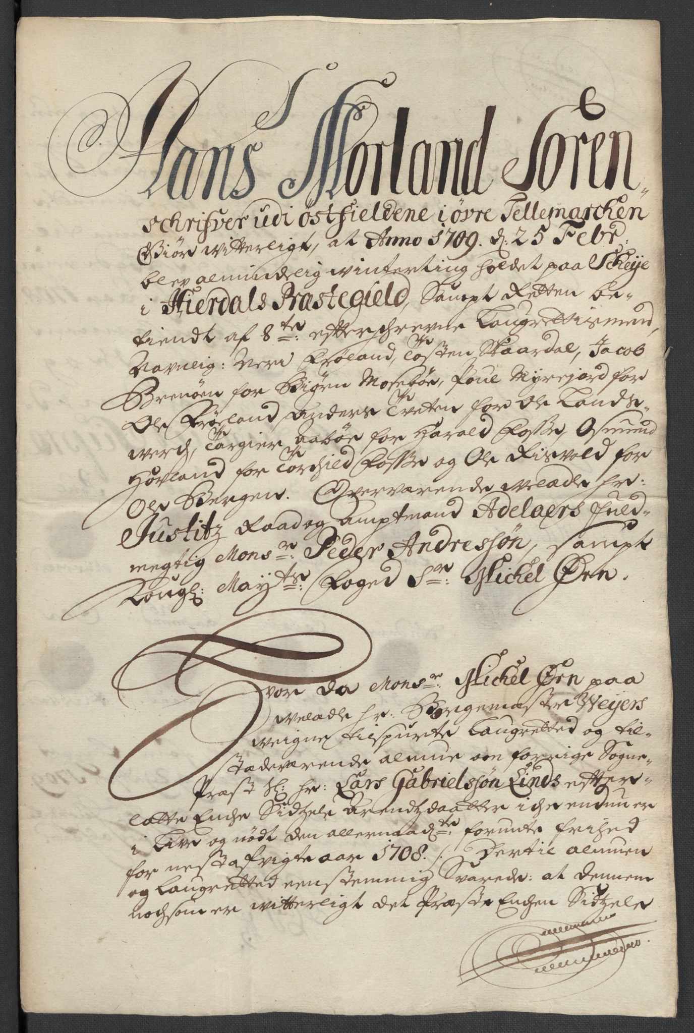 Rentekammeret inntil 1814, Reviderte regnskaper, Fogderegnskap, AV/RA-EA-4092/R36/L2118: Fogderegnskap Øvre og Nedre Telemark og Bamble, 1708-1709, s. 65