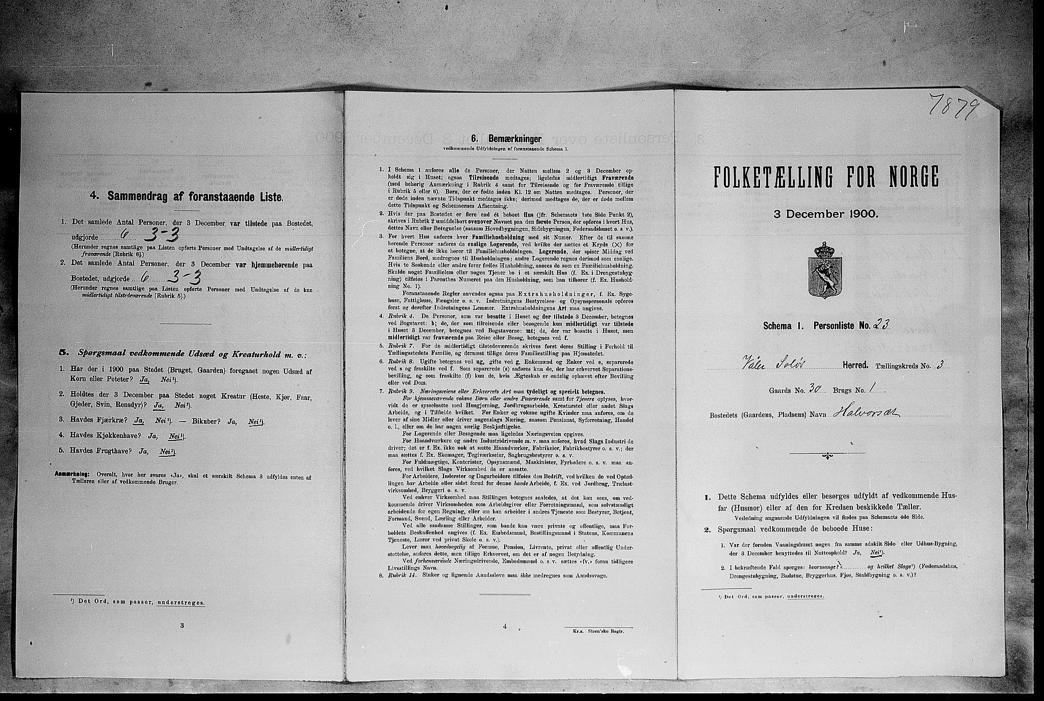 SAH, Folketelling 1900 for 0426 Våler herred, 1900, s. 400