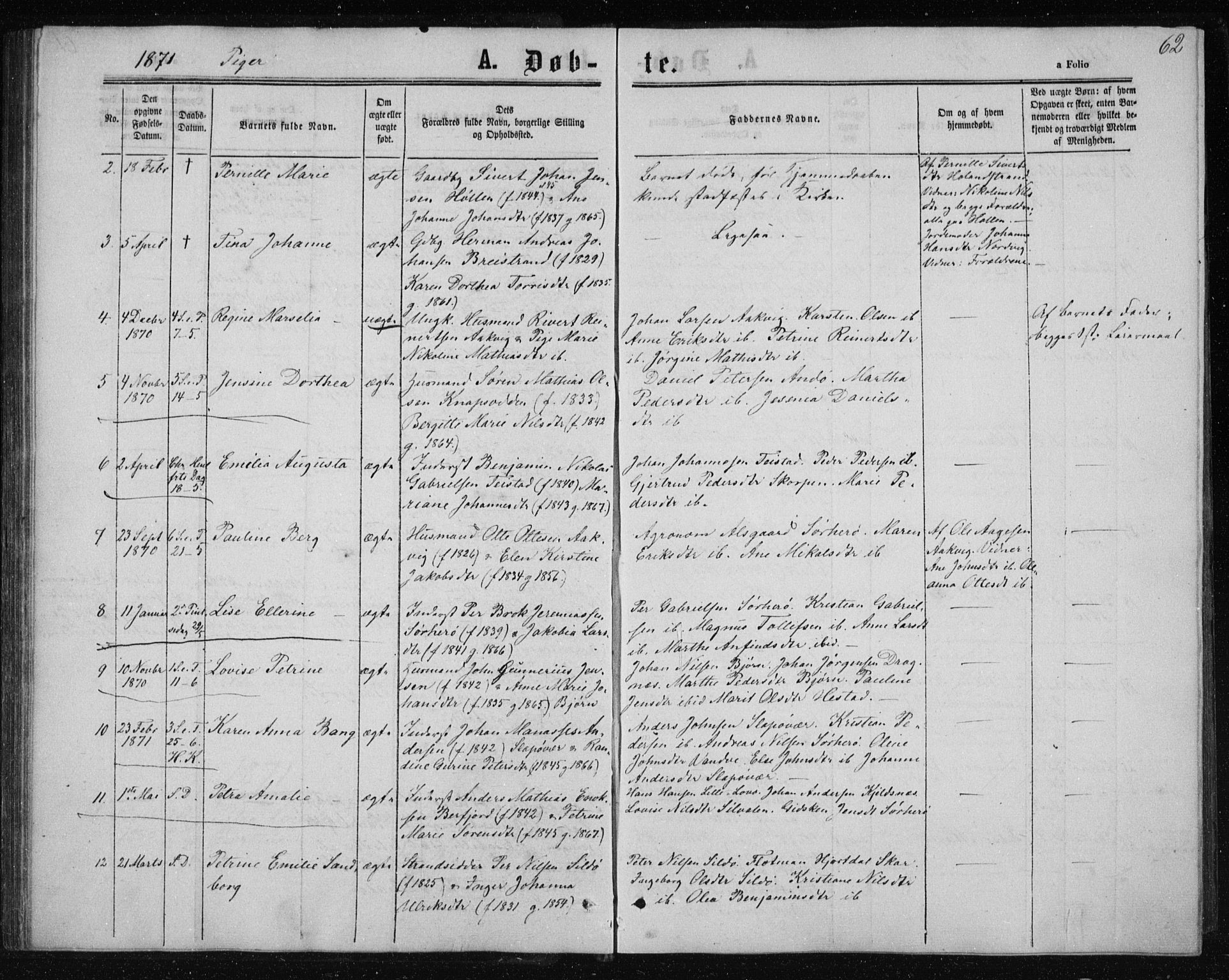 Ministerialprotokoller, klokkerbøker og fødselsregistre - Nordland, AV/SAT-A-1459/834/L0505: Ministerialbok nr. 834A03, 1862-1871, s. 62
