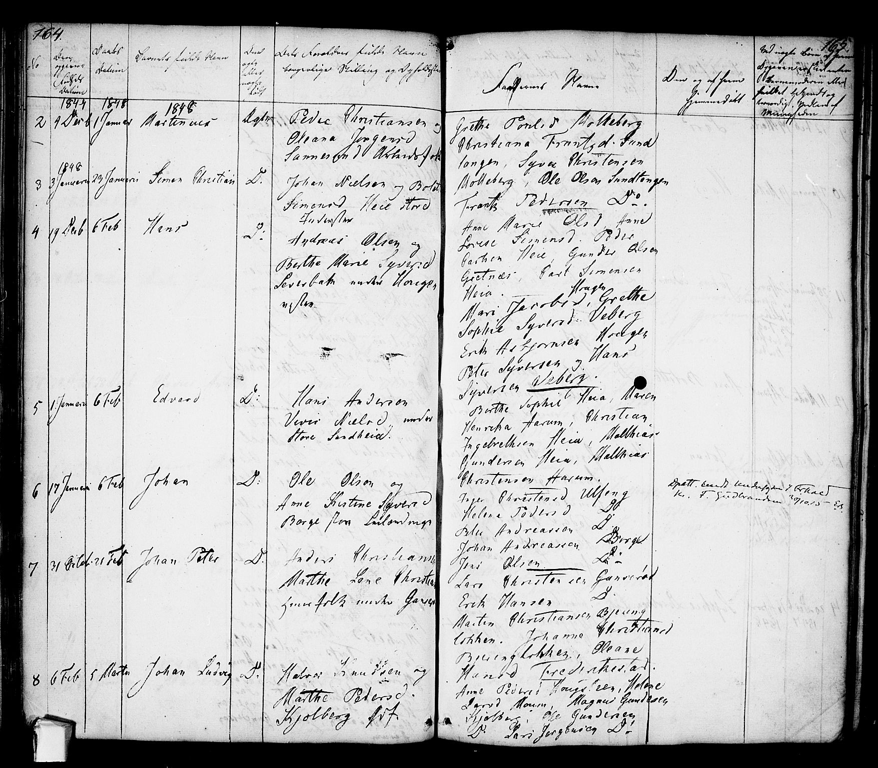 Borge prestekontor Kirkebøker, AV/SAO-A-10903/F/Fa/L0004: Ministerialbok nr. I 4, 1836-1848, s. 164-165