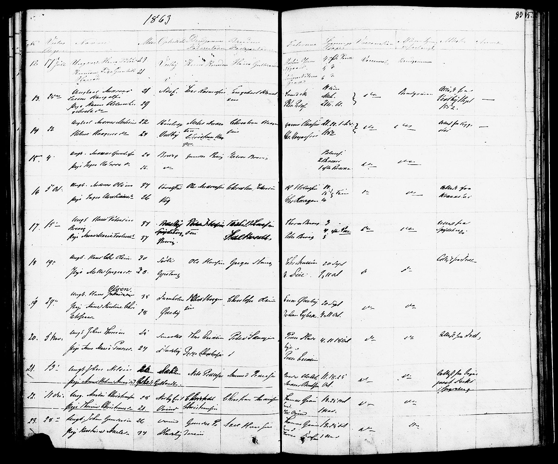 Enebakk prestekontor Kirkebøker, SAO/A-10171c/F/Fa/L0012: Ministerialbok nr. I 12, 1832-1882, s. 83