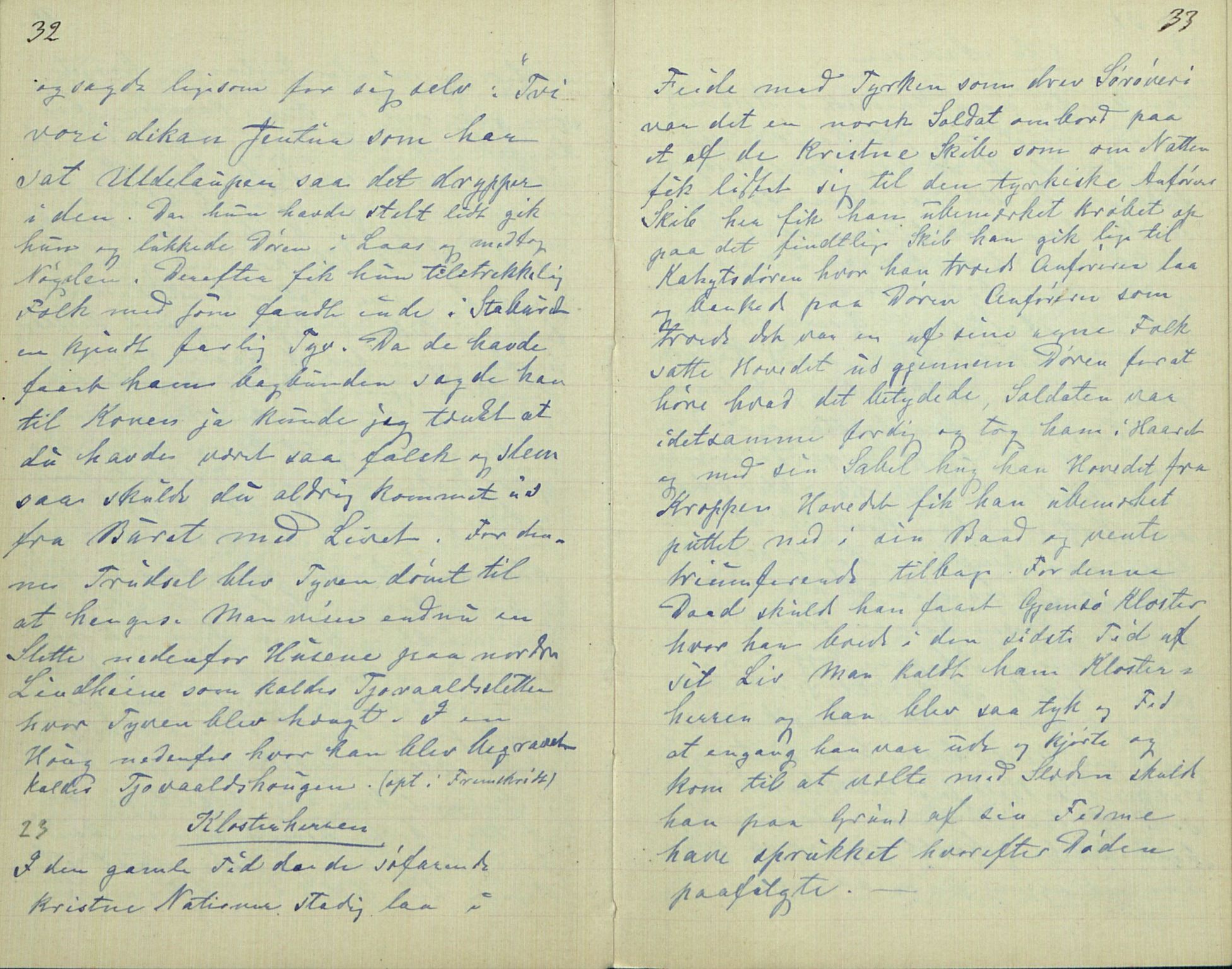 Rikard Berge, TEMU/TGM-A-1003/F/L0007/0006: 251-299 / 256 Samlet af Halvor Nilsen Tveten i Bø, 1893, s. 32-33