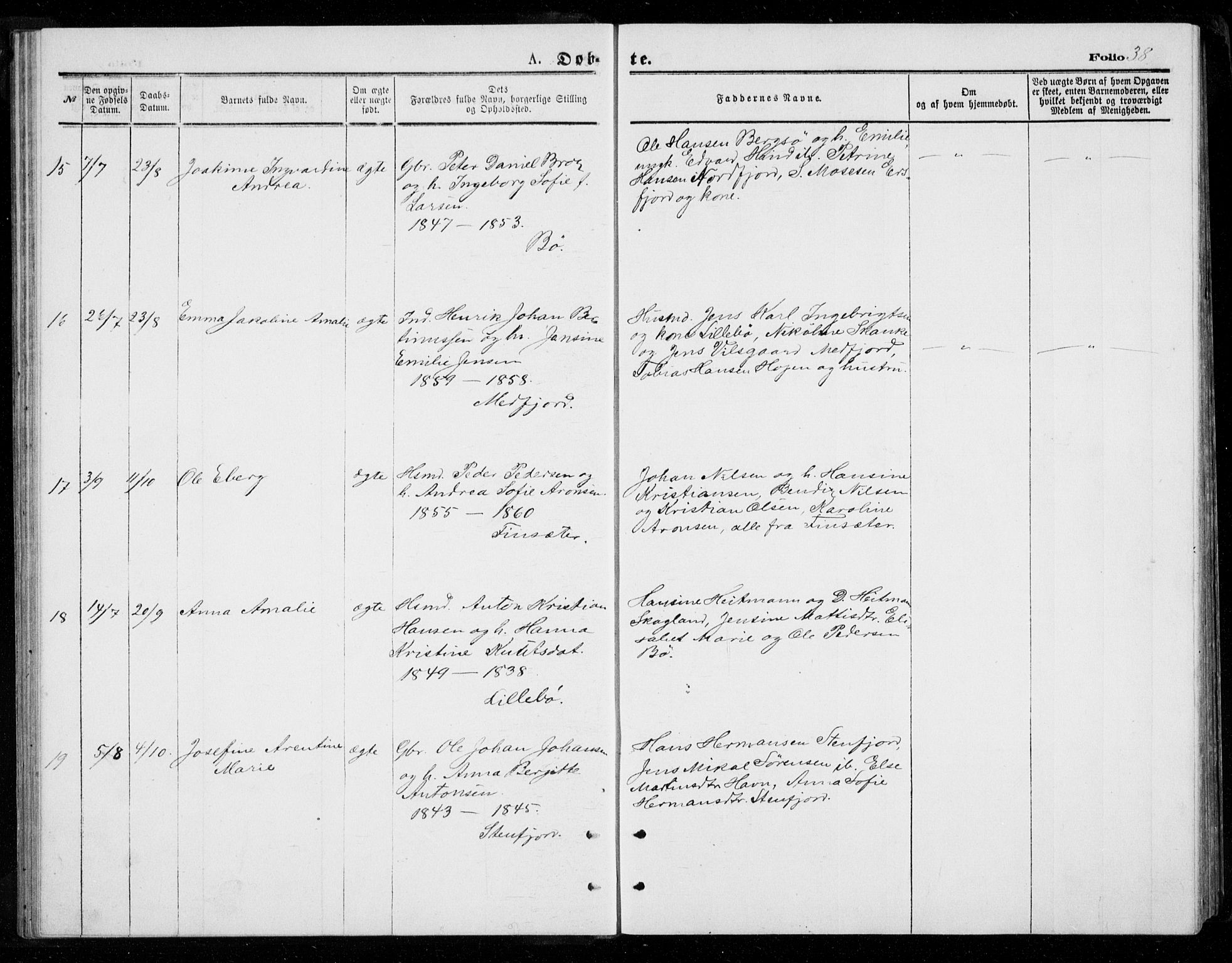 Berg sokneprestkontor, SATØ/S-1318/G/Ga/Gab/L0003klokker: Klokkerbok nr. 3, 1874-1886, s. 38