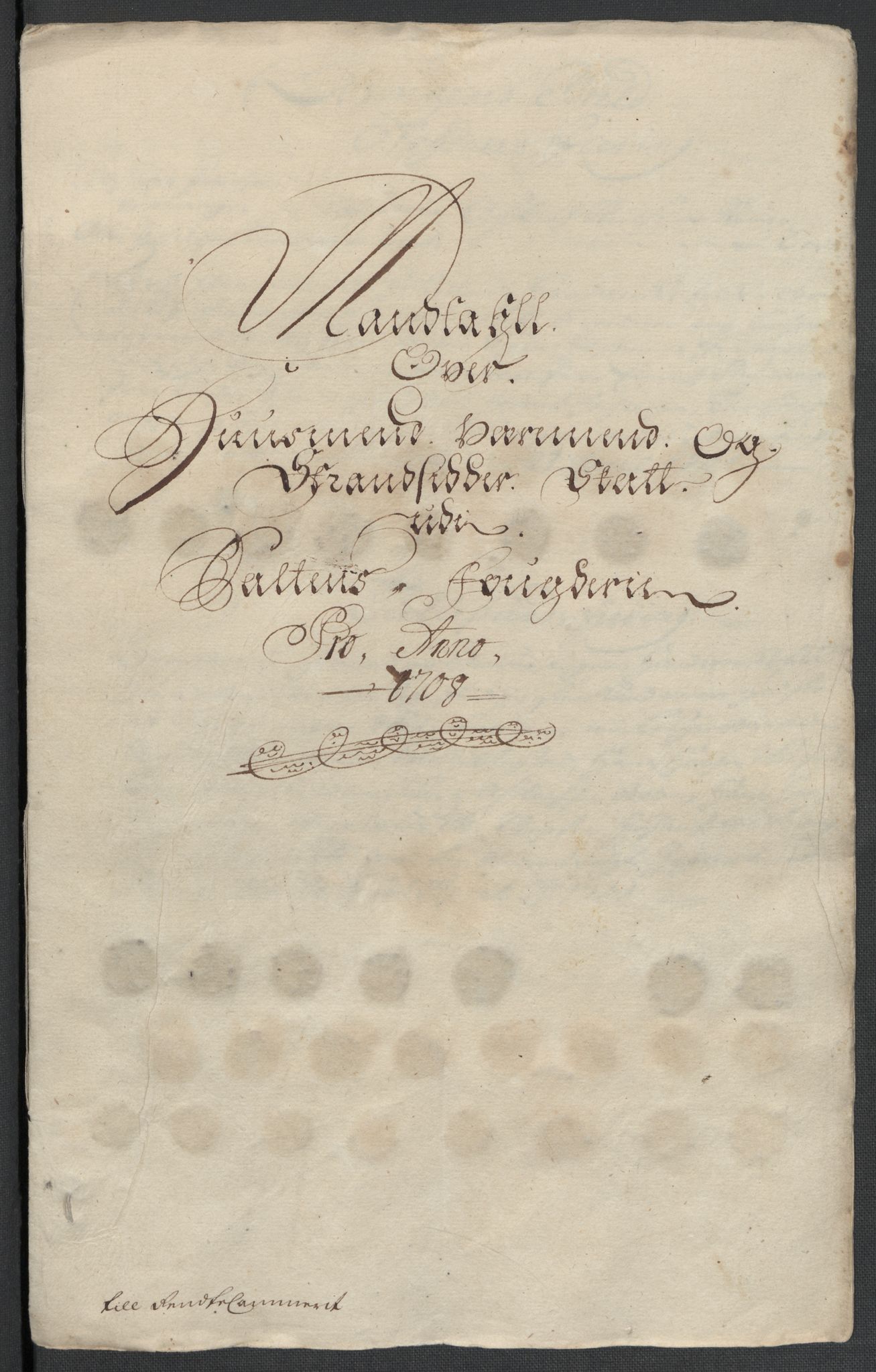 Rentekammeret inntil 1814, Reviderte regnskaper, Fogderegnskap, RA/EA-4092/R66/L4581: Fogderegnskap Salten, 1707-1710, s. 274