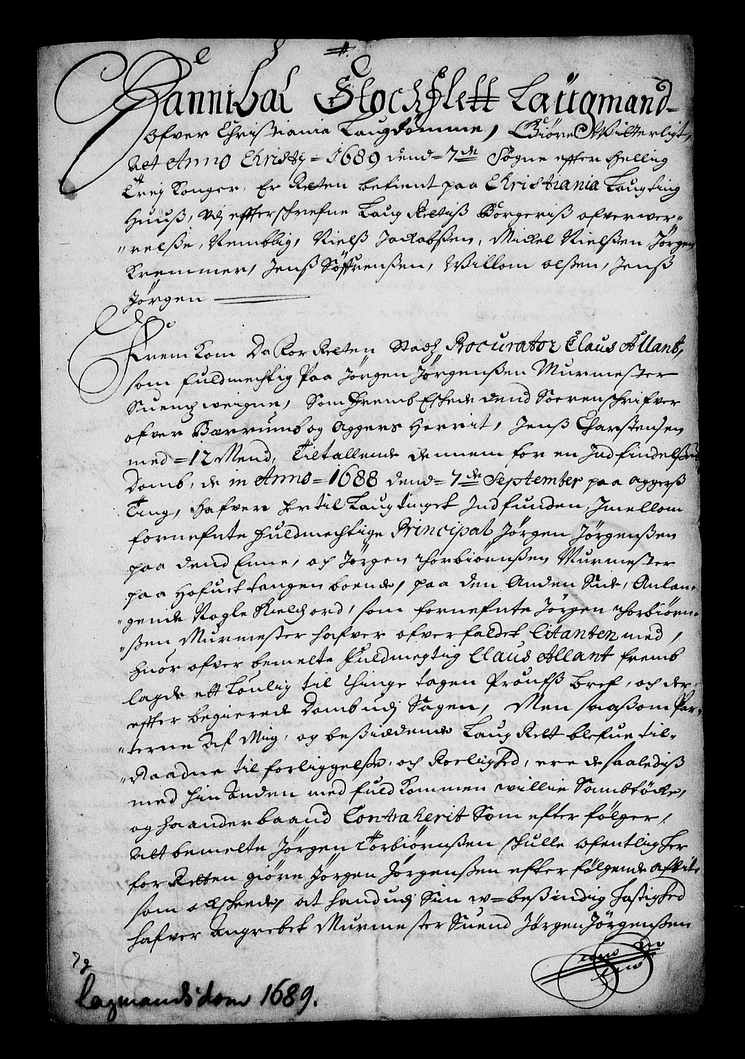 Stattholderembetet 1572-1771, RA/EA-2870/Af/L0002: Avskrifter av vedlegg til originale supplikker, nummerert i samsvar med supplikkbøkene, 1687-1689, s. 321