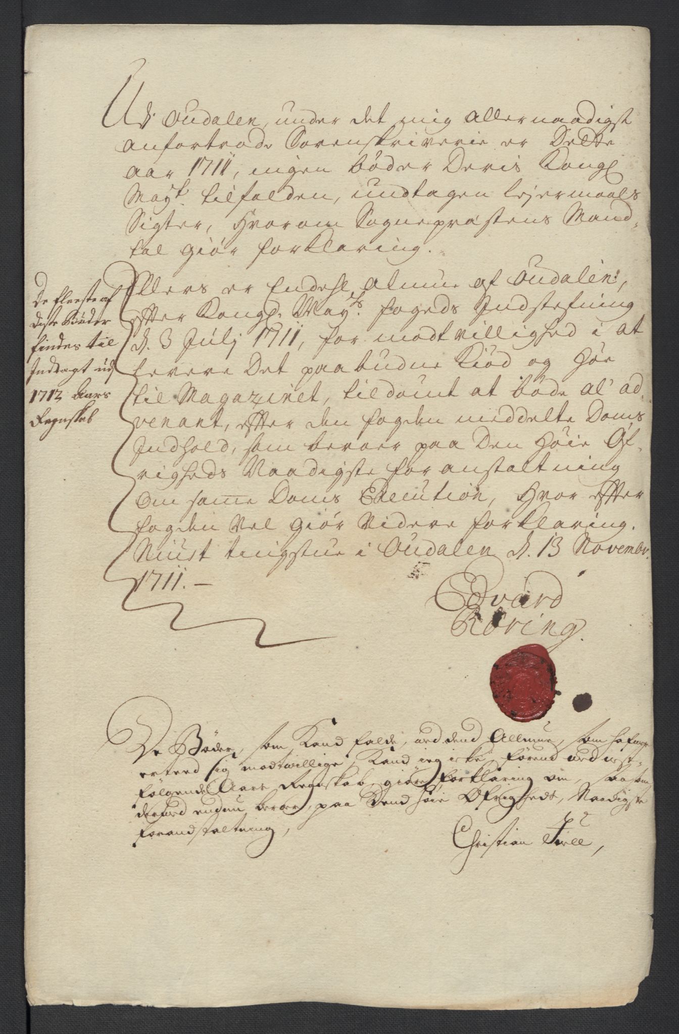 Rentekammeret inntil 1814, Reviderte regnskaper, Fogderegnskap, RA/EA-4092/R13/L0848: Fogderegnskap Solør, Odal og Østerdal, 1711, s. 47