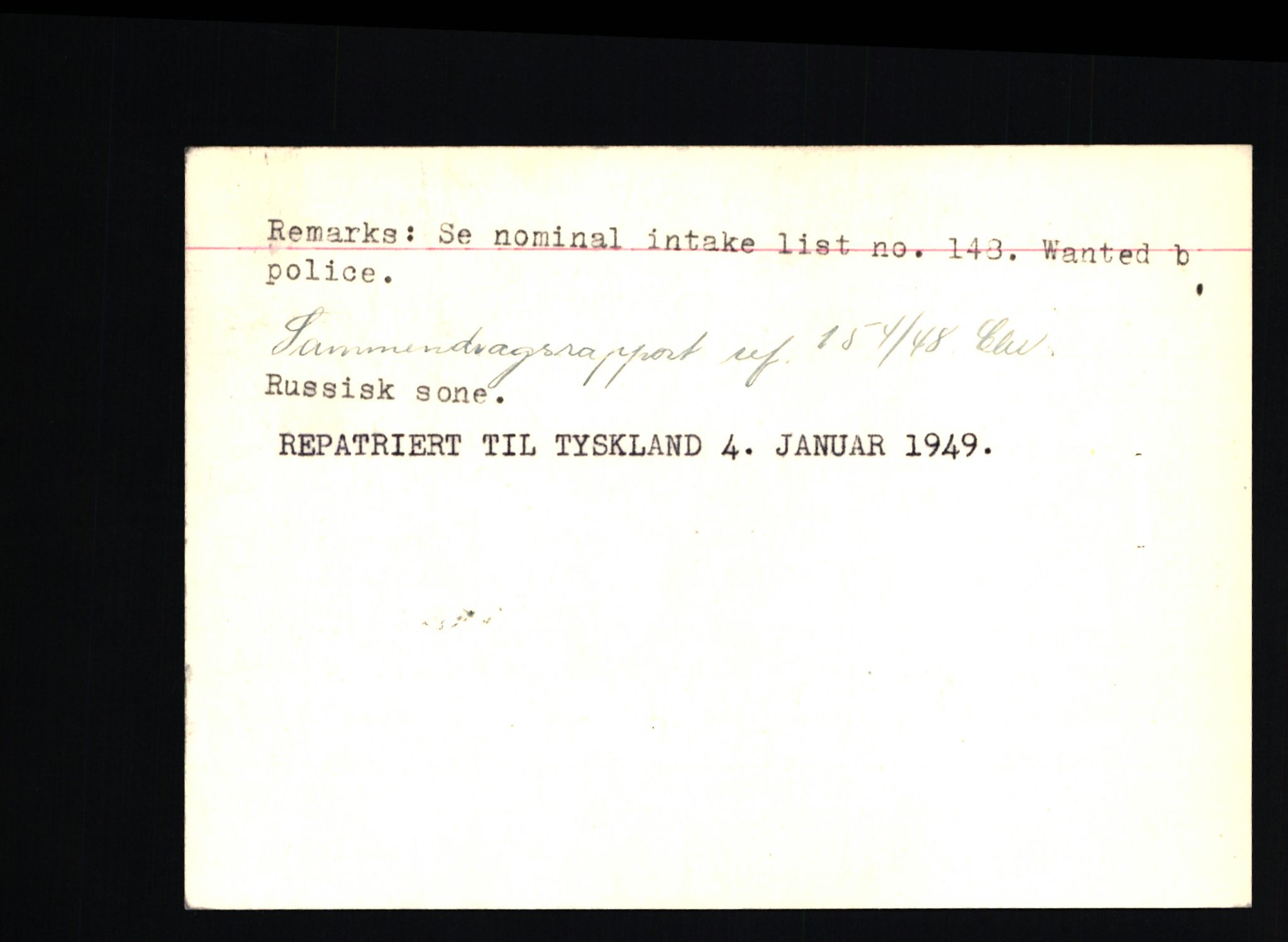 Forsvaret, Forsvarets overkommando II, AV/RA-RAFA-3915/D/Db/L0002: CI Questionaires. Tyske okkupasjonsstyrker i Norge. Tyskere., 1945-1946, s. 345