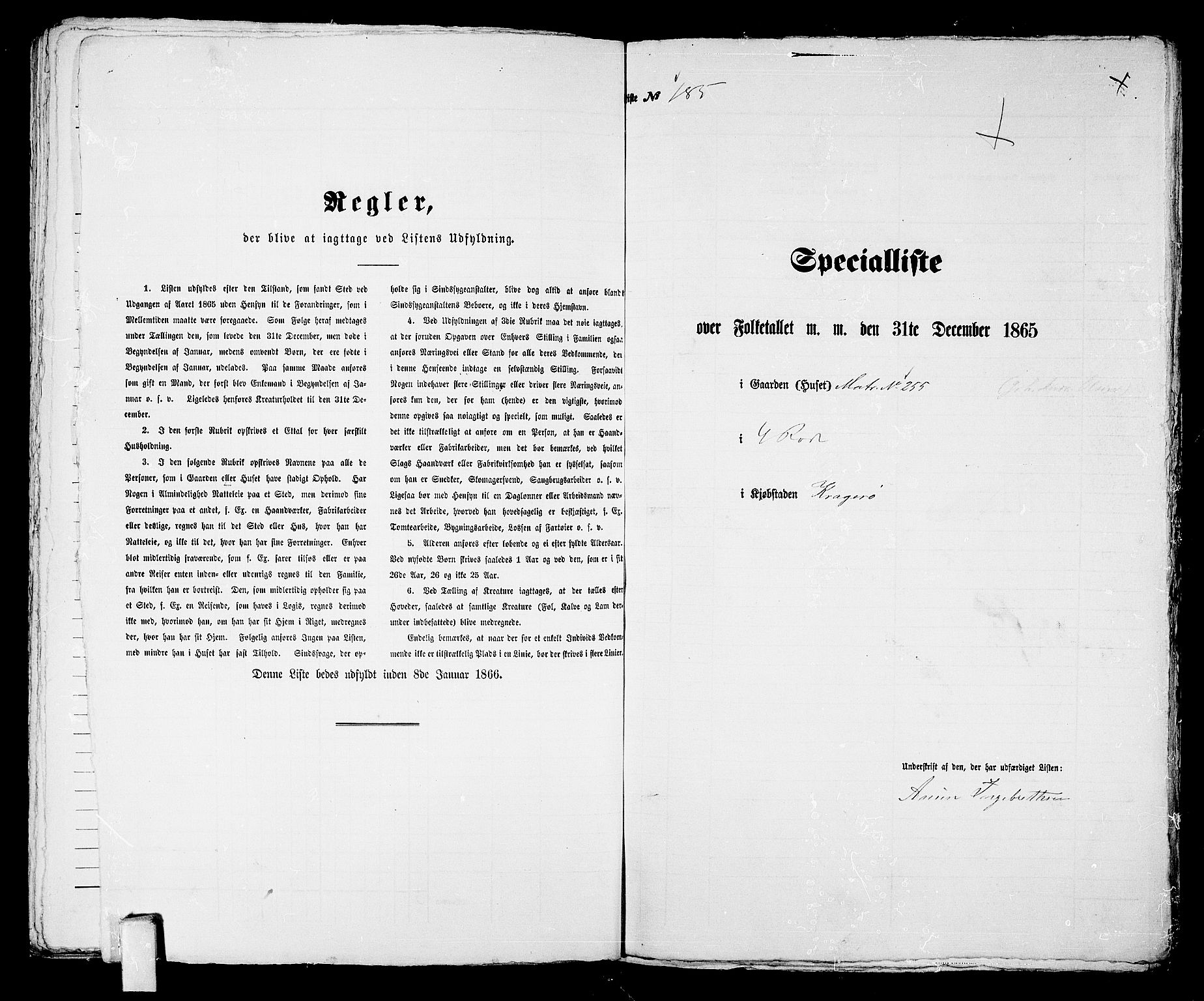 RA, Folketelling 1865 for 0801B Kragerø prestegjeld, Kragerø kjøpstad, 1865, s. 380