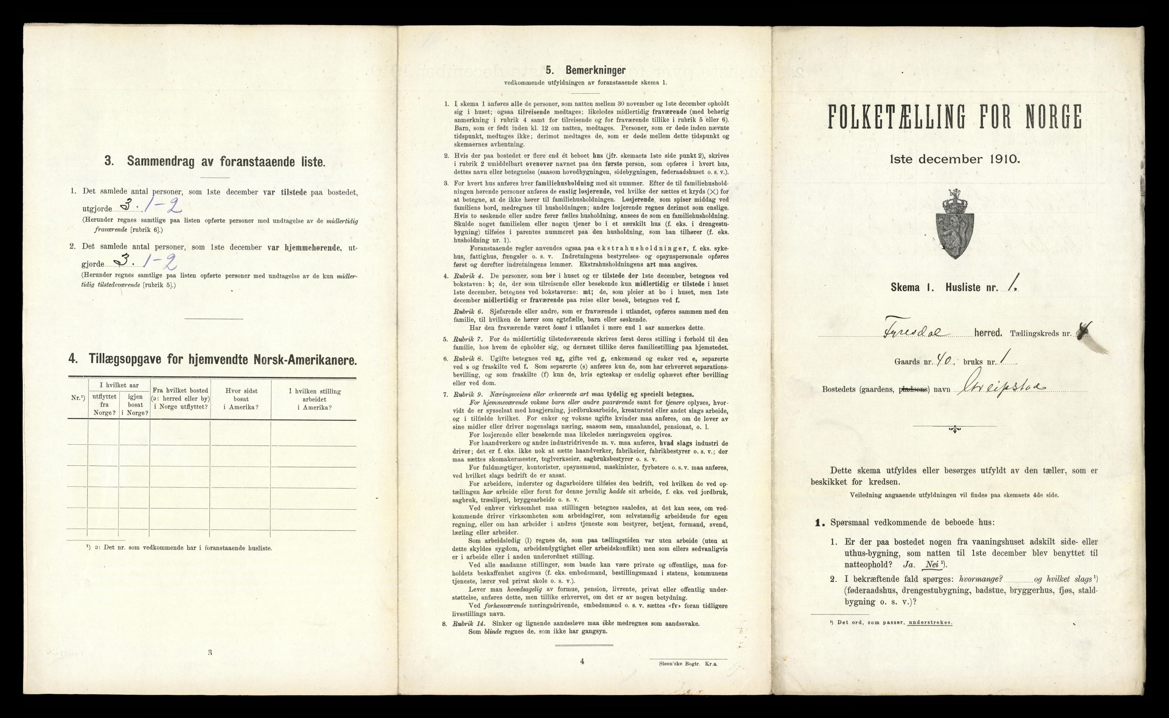 RA, Folketelling 1910 for 0831 Fyresdal herred, 1910, s. 237