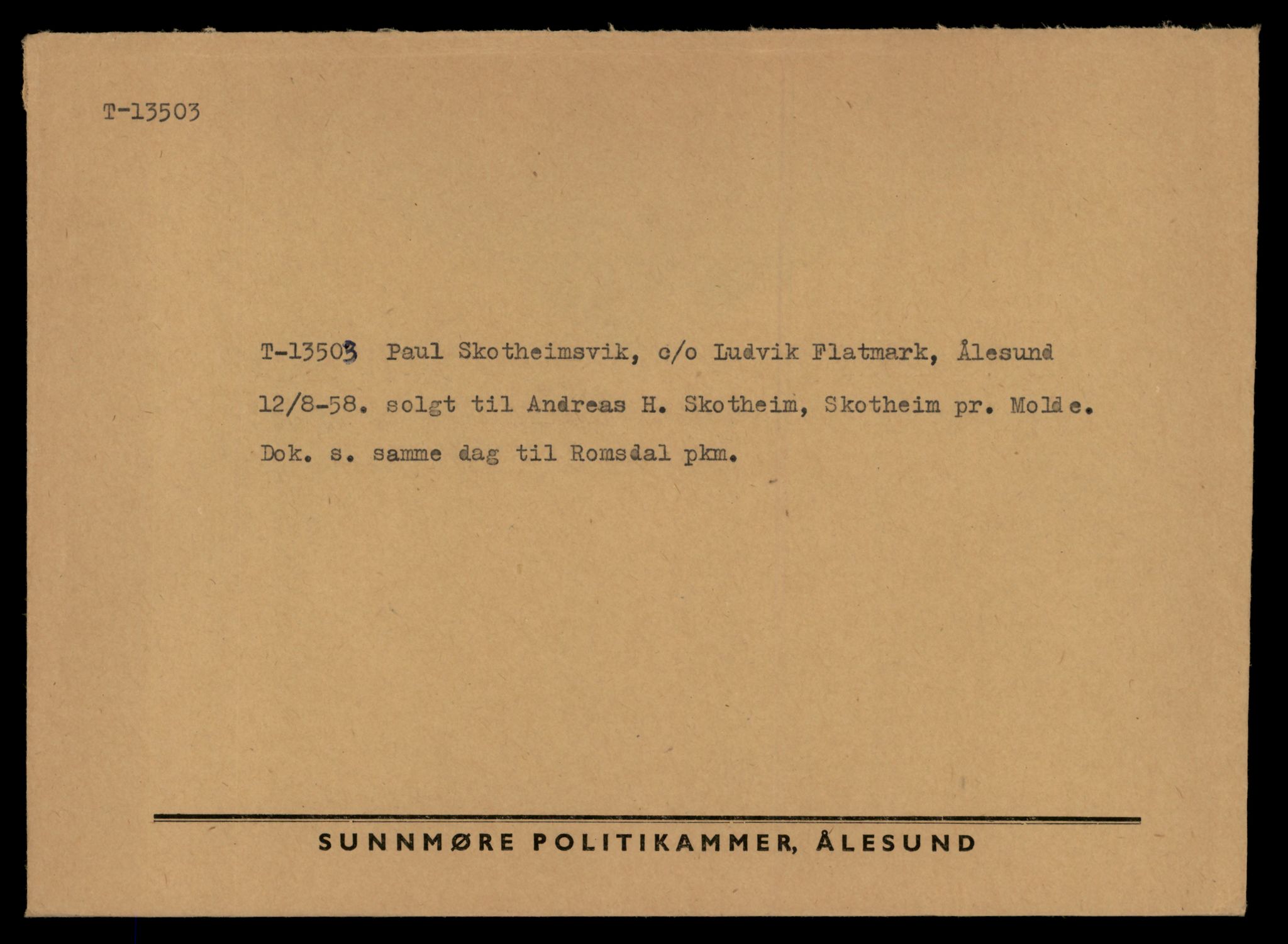 Møre og Romsdal vegkontor - Ålesund trafikkstasjon, AV/SAT-A-4099/F/Fe/L0039: Registreringskort for kjøretøy T 13361 - T 13530, 1927-1998, s. 2548