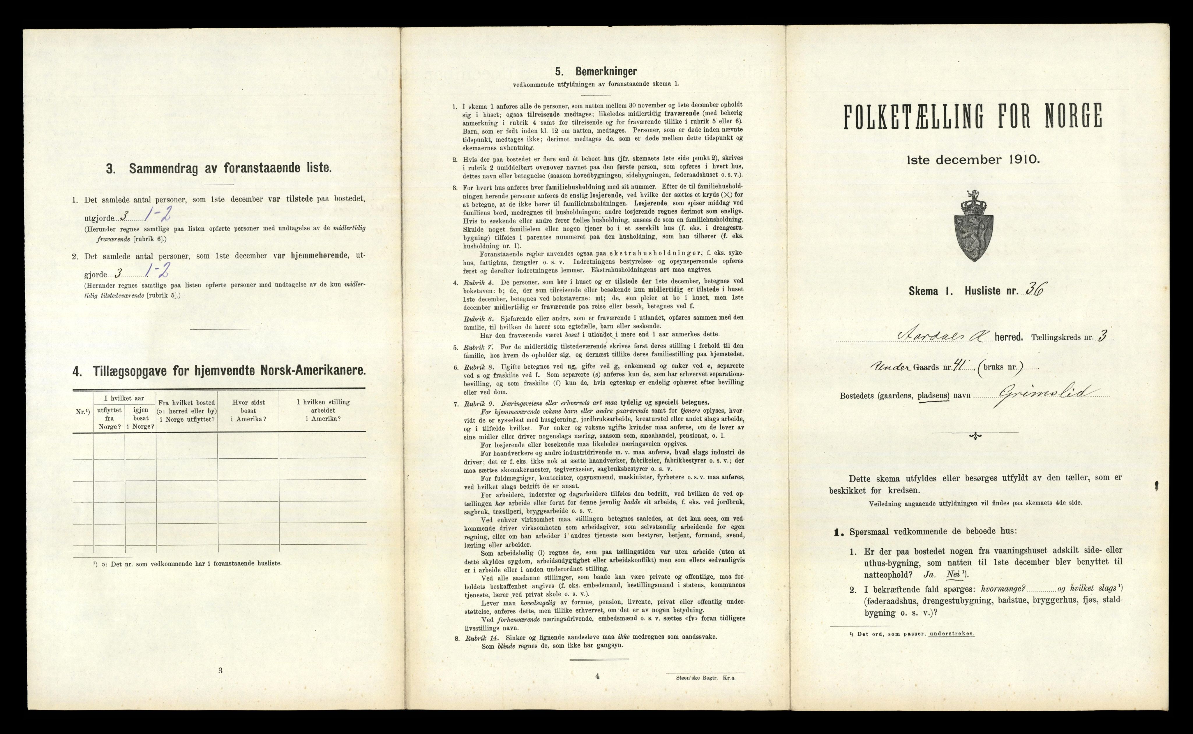 RA, Folketelling 1910 for 1131 Årdal herred, 1910, s. 275