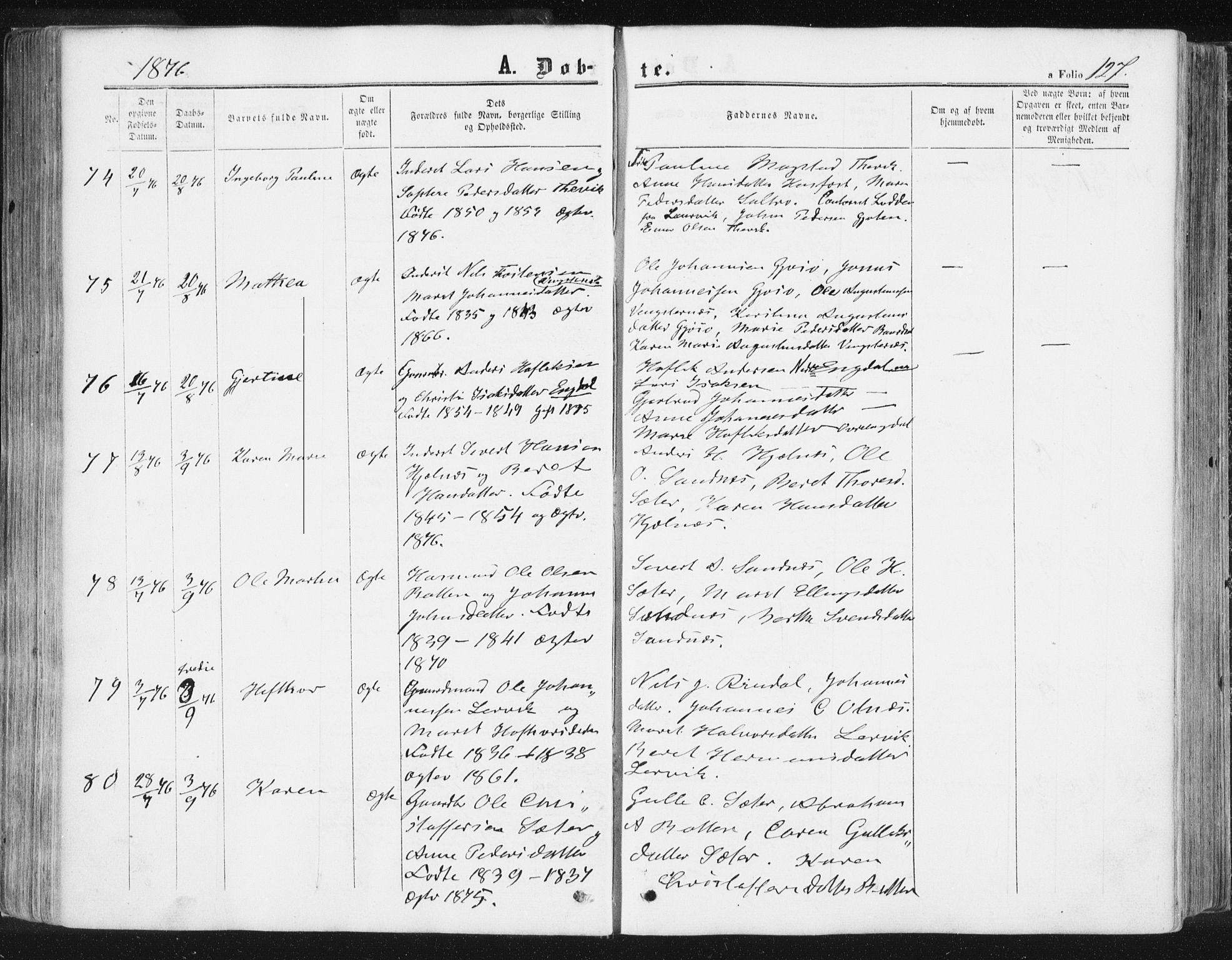 Ministerialprotokoller, klokkerbøker og fødselsregistre - Møre og Romsdal, AV/SAT-A-1454/578/L0905: Ministerialbok nr. 578A04, 1859-1877, s. 127