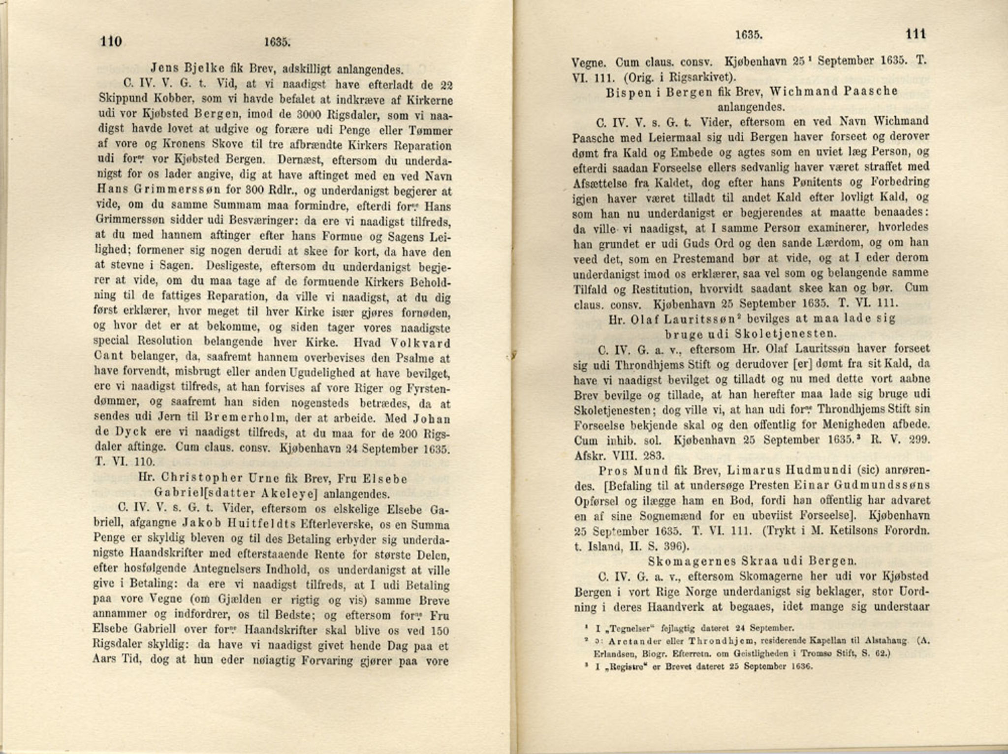 Publikasjoner utgitt av Det Norske Historiske Kildeskriftfond, PUBL/-/-/-: Norske Rigs-Registranter, bind 7, 1635-1640, s. 110-111