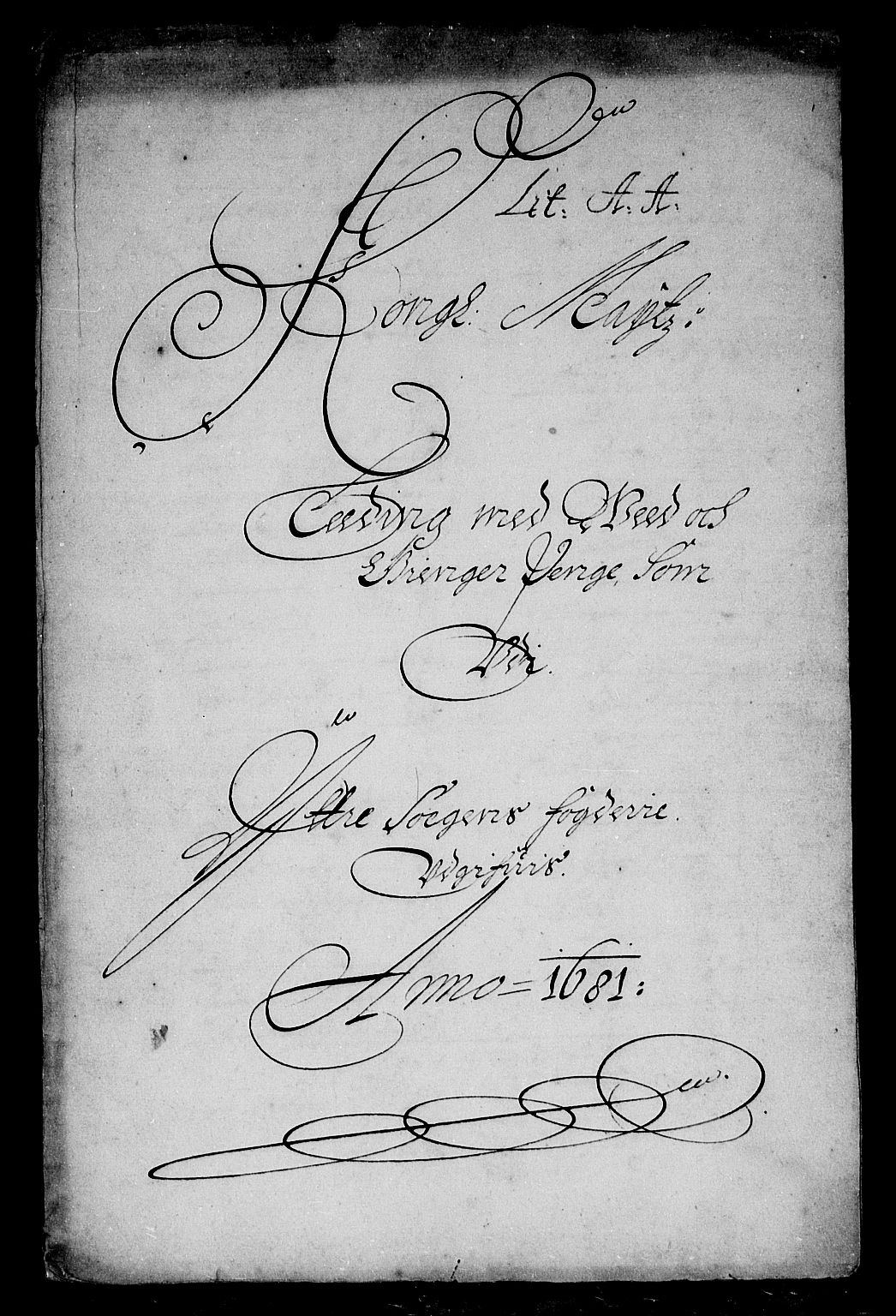 Rentekammeret inntil 1814, Reviderte regnskaper, Stiftamtstueregnskaper, Bergen stiftamt, RA/EA-6043/R/Rc/L0061: Bergen stiftamt, 1681