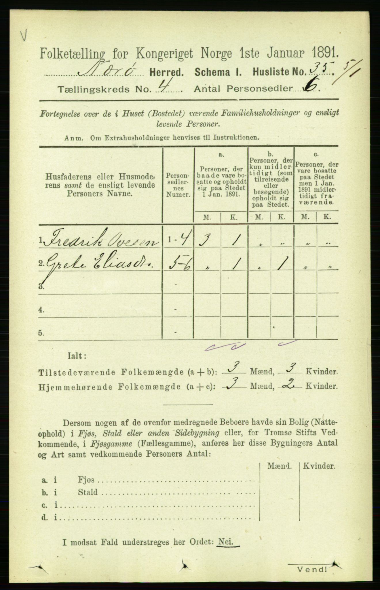 RA, Folketelling 1891 for 1751 Nærøy herred, 1891, s. 1816