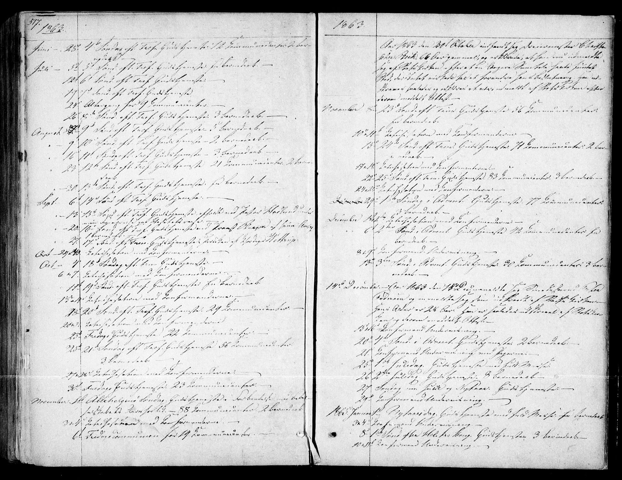 Arendal sokneprestkontor, Trefoldighet, AV/SAK-1111-0040/F/Fa/L0006: Ministerialbok nr. A 6, 1855-1868, s. 517