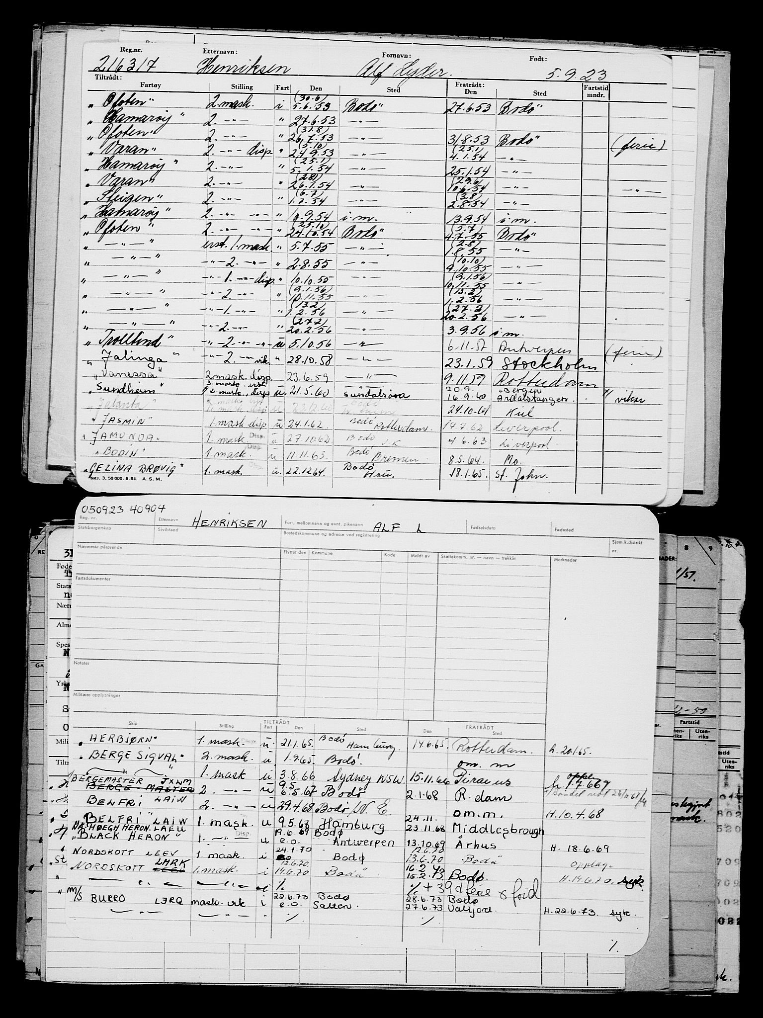 Direktoratet for sjømenn, AV/RA-S-3545/G/Gb/L0222: Hovedkort, 1923, s. 561