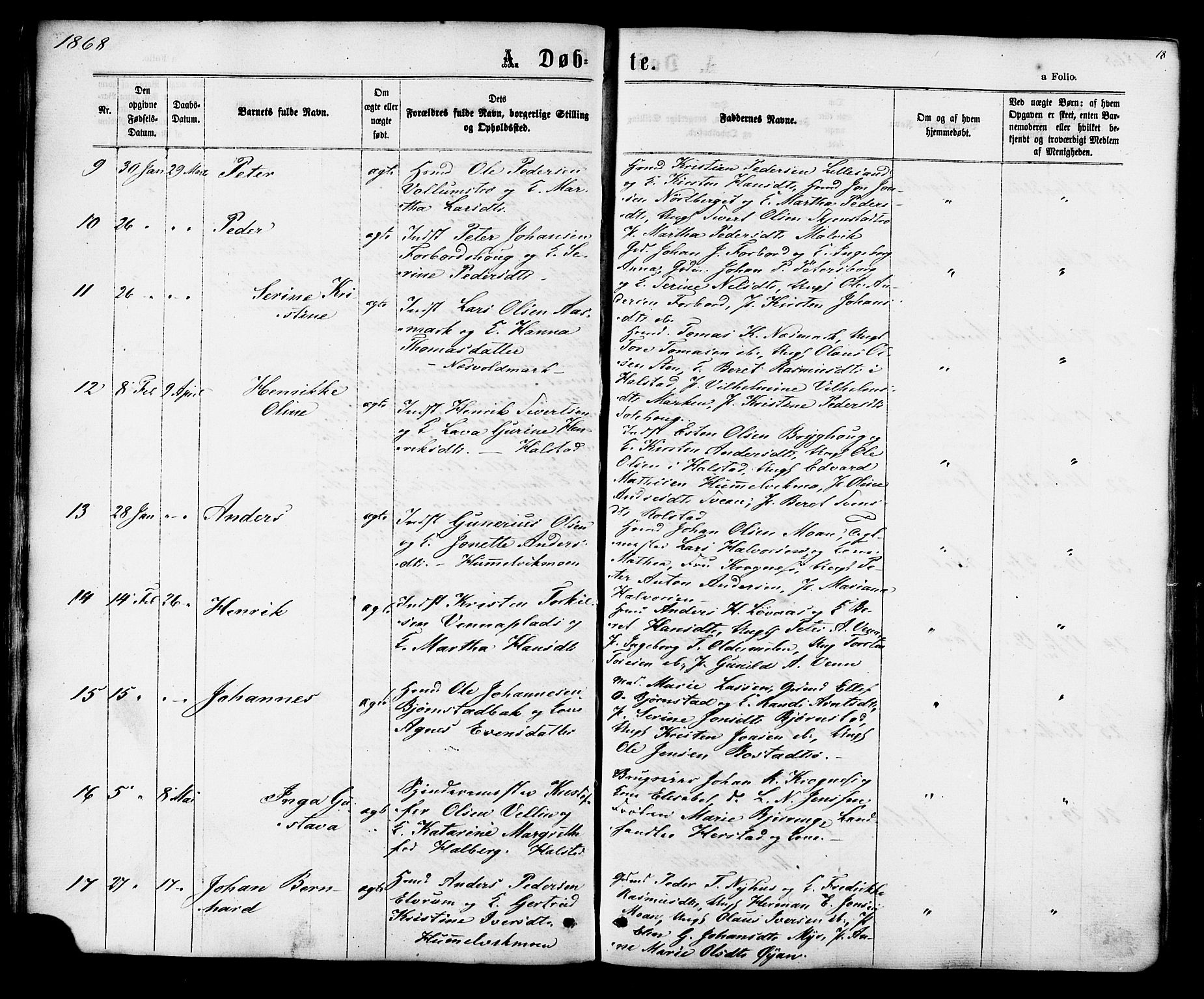 Ministerialprotokoller, klokkerbøker og fødselsregistre - Sør-Trøndelag, AV/SAT-A-1456/616/L0409: Ministerialbok nr. 616A06, 1865-1877, s. 18