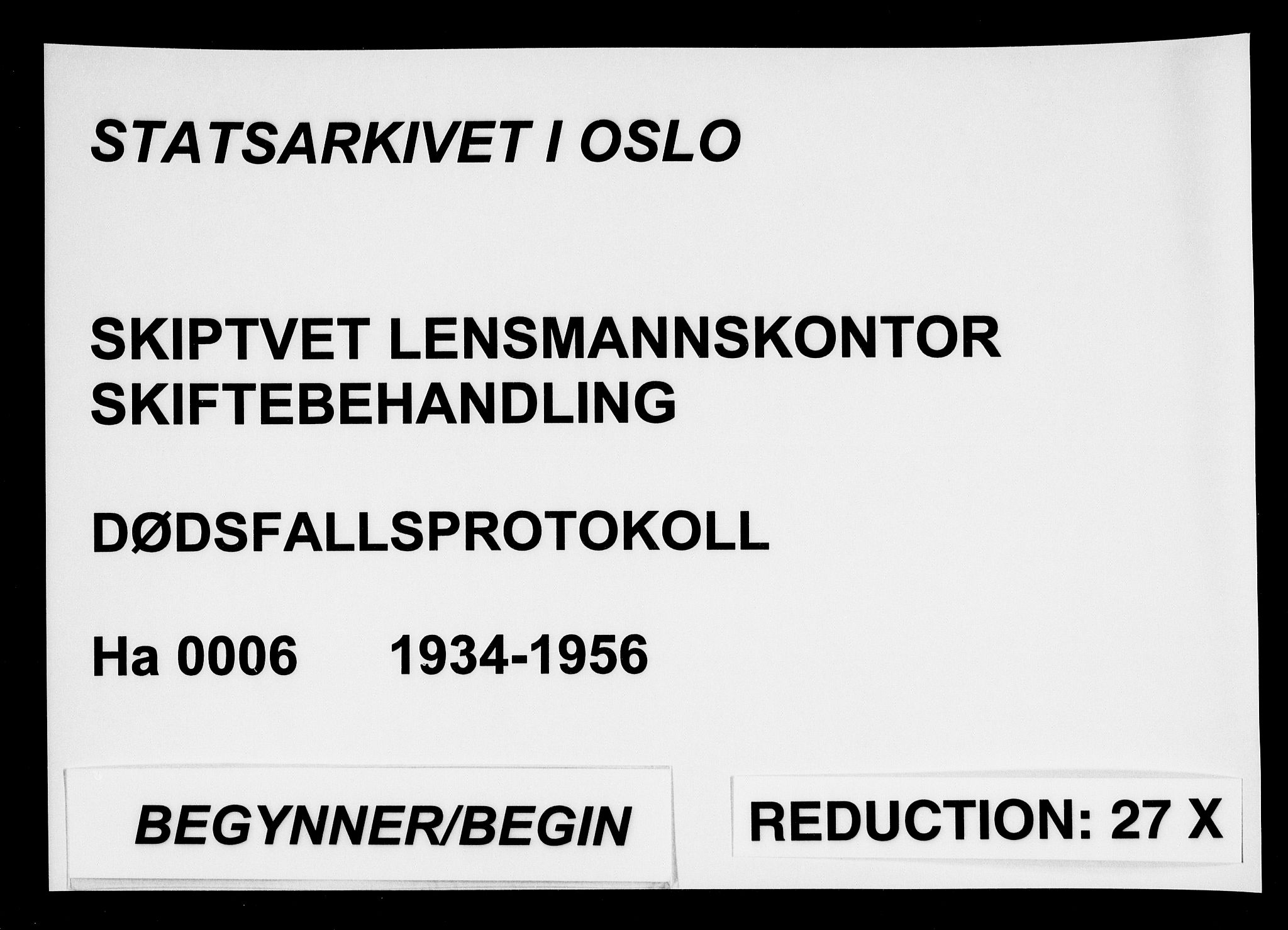 Skiptvet lensmannskontor, SAO/A-10080/H/Ha/L0006: Dødsanmeldelsesprotokoll, 1934-1956