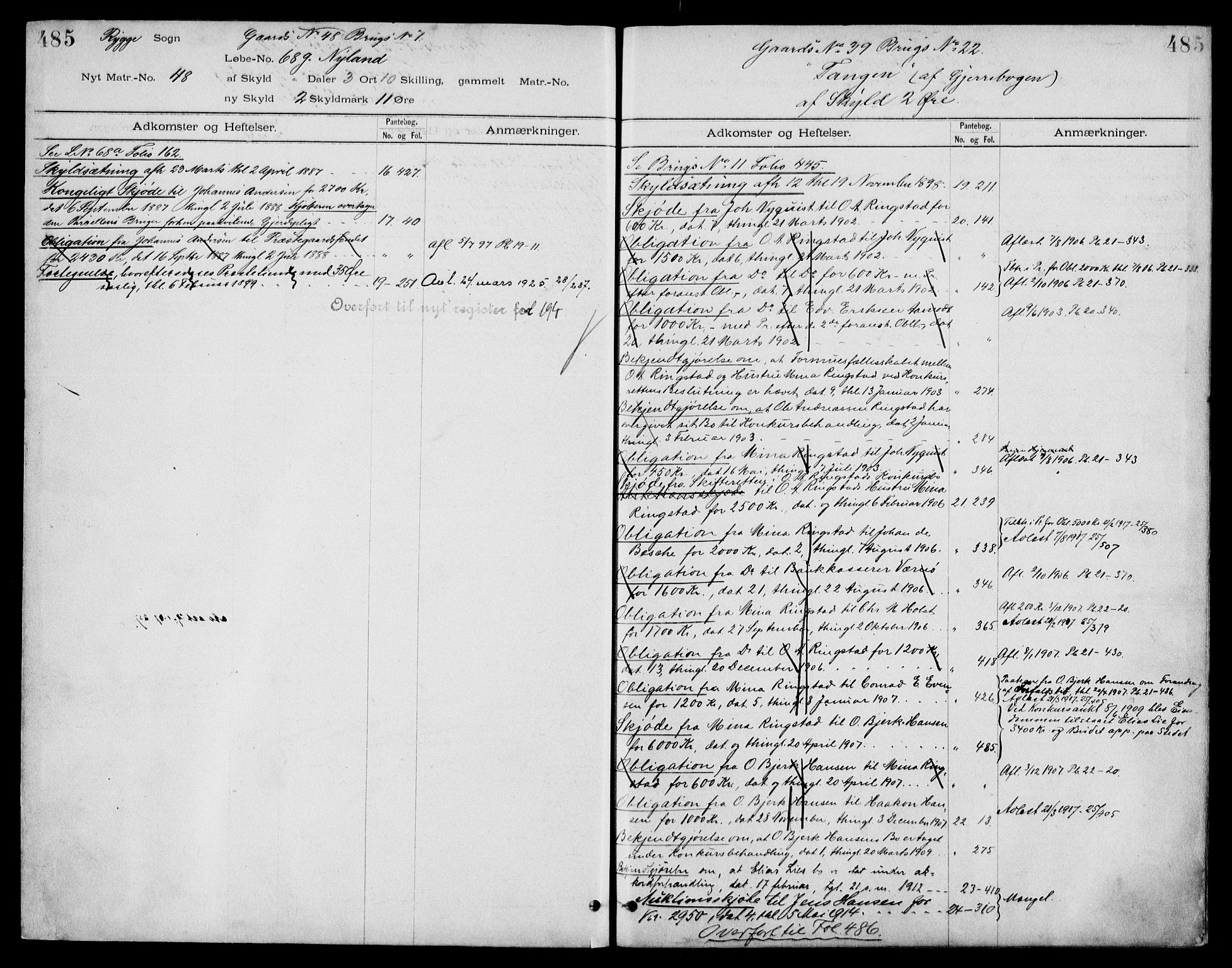 Moss sorenskriveri, SAO/A-10168: Panteregister nr. IV 3b, 1769-1926, s. 485