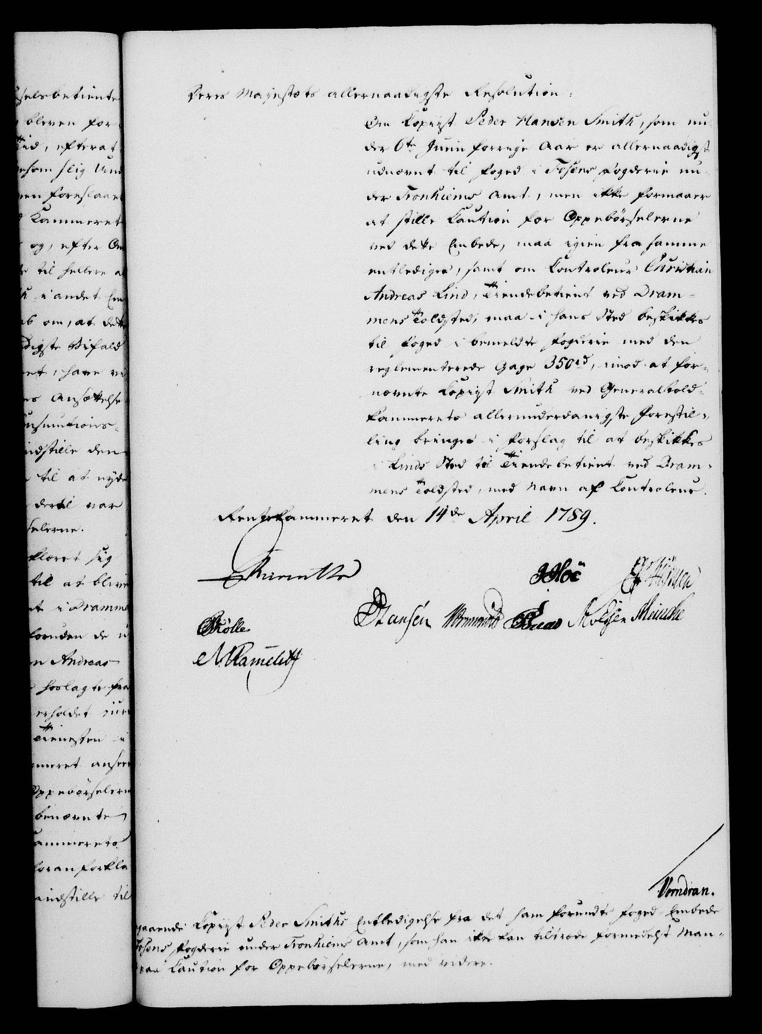 Rentekammeret, Kammerkanselliet, RA/EA-3111/G/Gf/Gfa/L0071: Norsk relasjons- og resolusjonsprotokoll (merket RK 52.71), 1789, s. 257