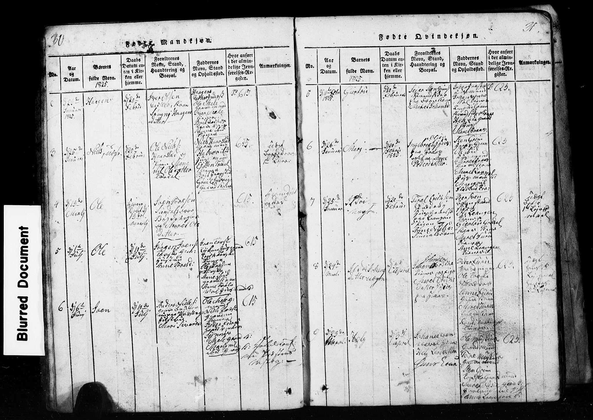 Ministerialprotokoller, klokkerbøker og fødselsregistre - Møre og Romsdal, AV/SAT-A-1454/590/L1016: Klokkerbok nr. 590C01, 1819-1838, s. 30-31