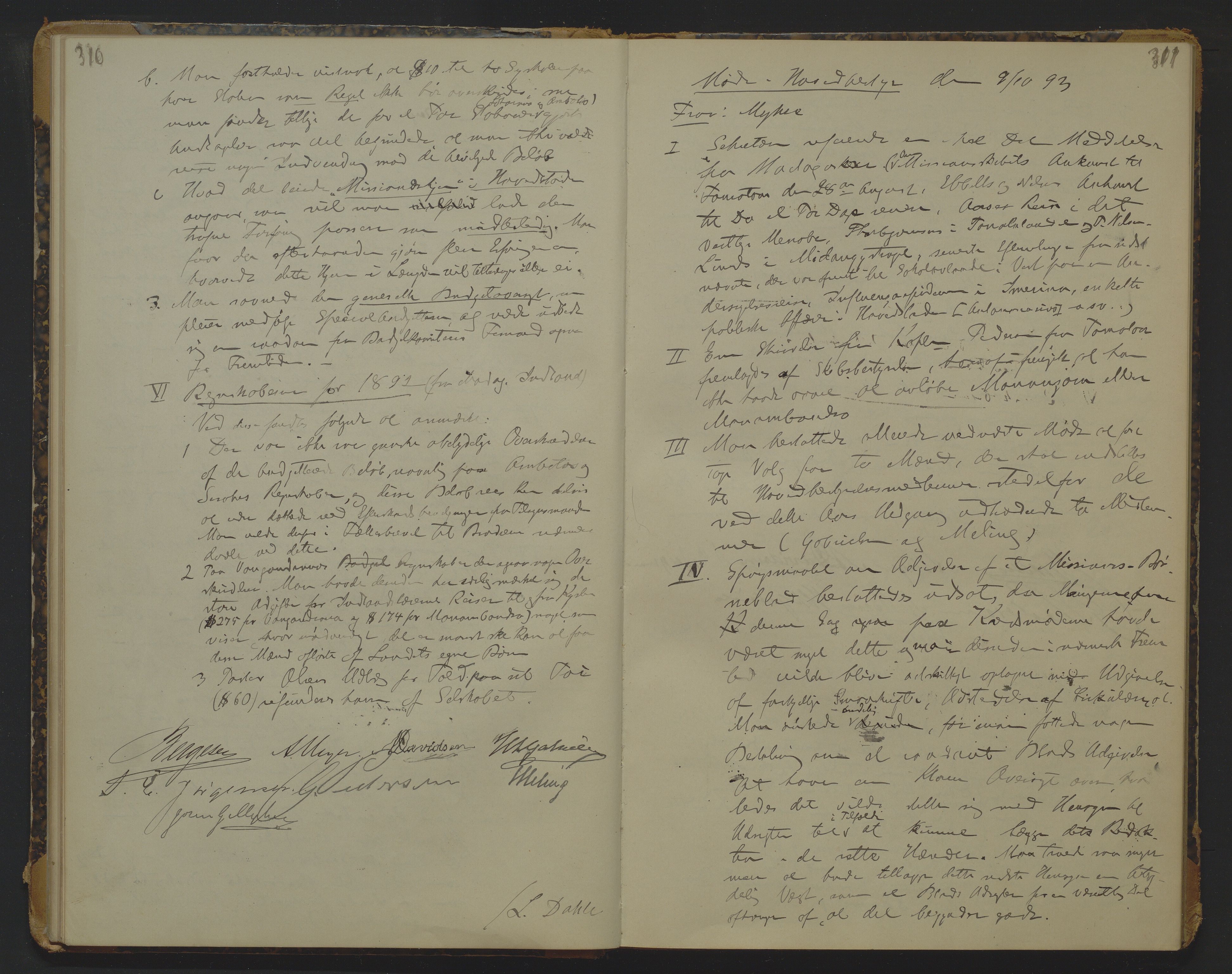 Det Norske Misjonsselskap - hovedadministrasjonen, VID/MA-A-1045/D/Da/Daa/L0013: Styreprotokoll nr. VIII, 17. april 1893 - 28. september 1896, 1893-1896, s. 310-311