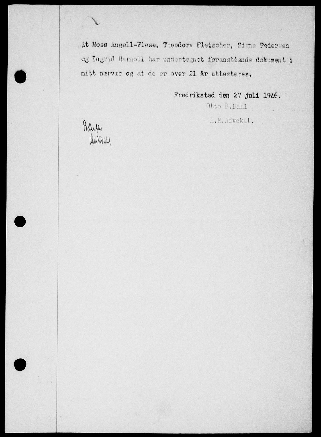 Onsøy sorenskriveri, SAO/A-10474/G/Ga/Gab/L0017: Pantebok nr. II A-17, 1946-1946, Dagboknr: 2251/1946