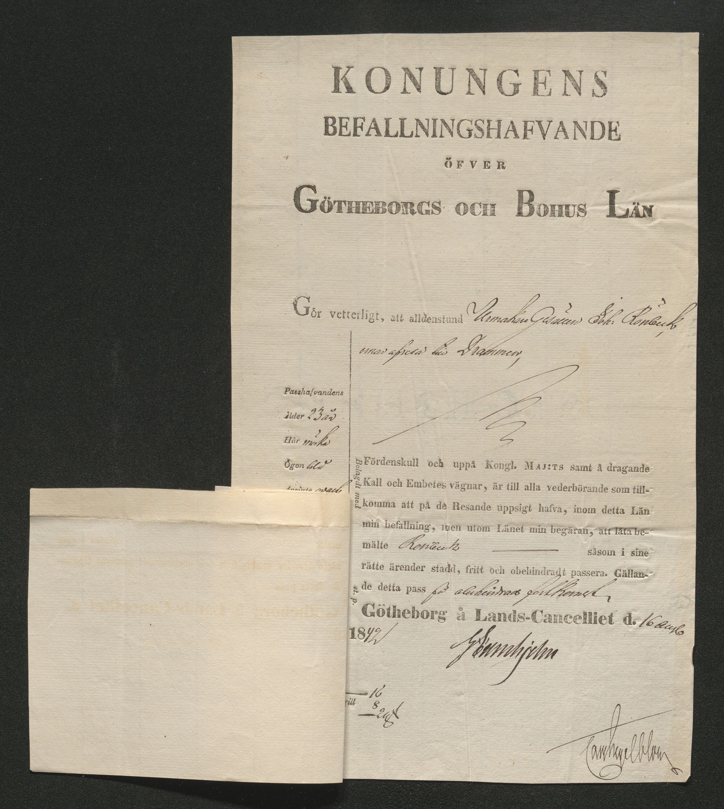 Drammen politikammer, AV/SAKO-A-623/I/Ia/Iab/L0006: Innleverte pass, 1841-1842, s. 539