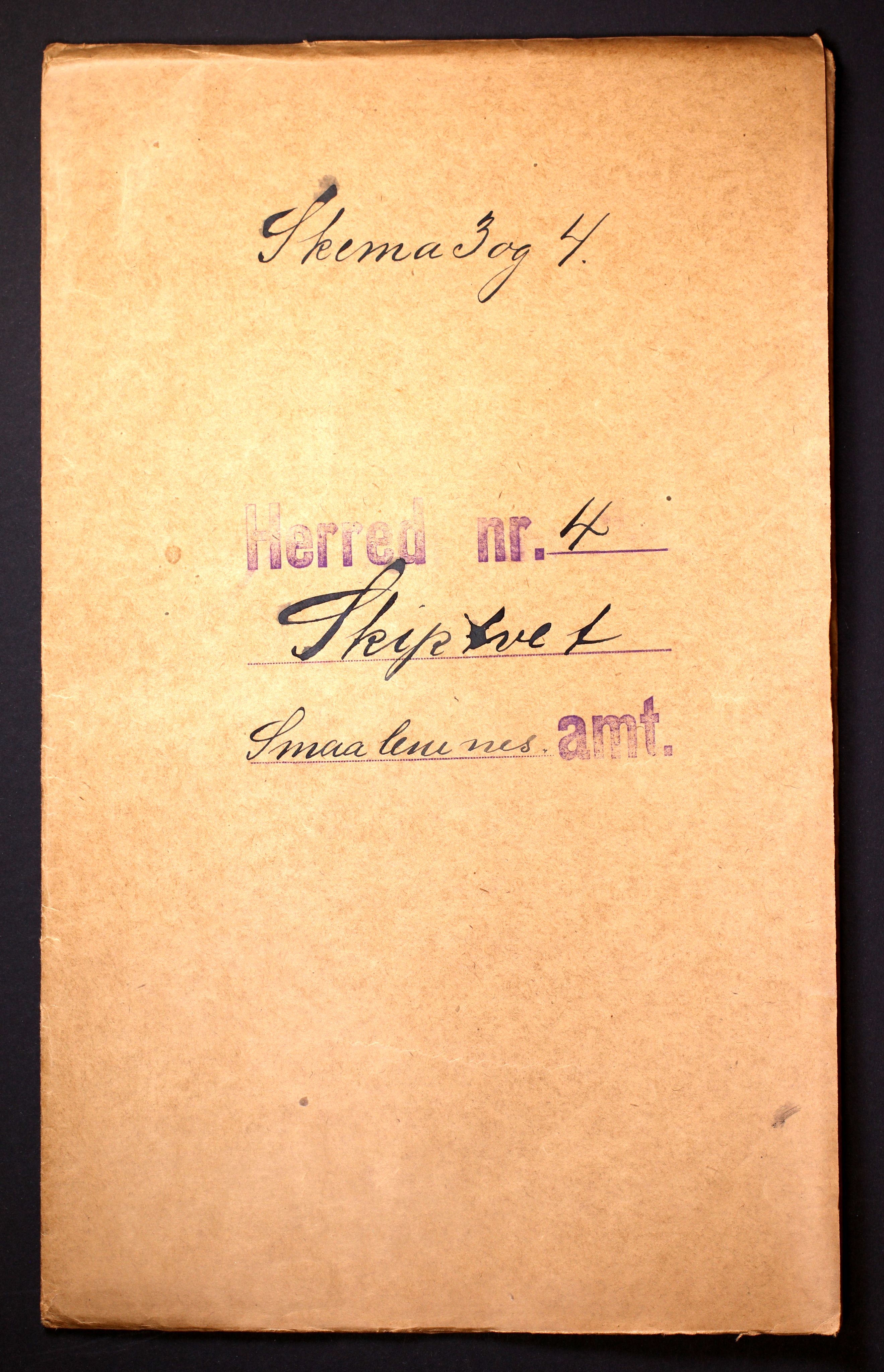 RA, Folketelling 1910 for 0127 Skiptvet herred, 1910, s. 1