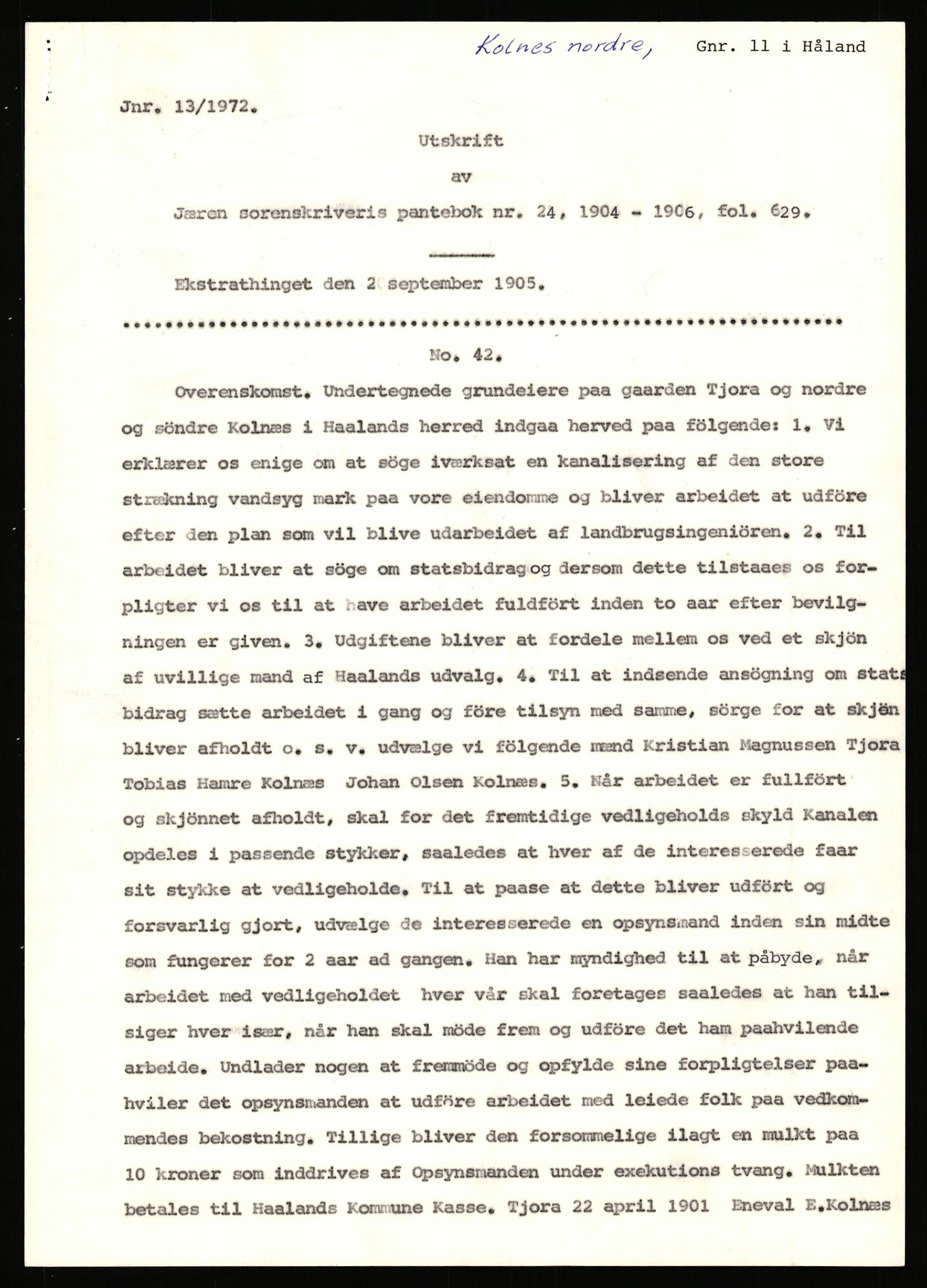 Statsarkivet i Stavanger, AV/SAST-A-101971/03/Y/Yj/L0048: Avskrifter sortert etter gårdsnavn: Kluge - Kristianslyst, 1750-1930, s. 202