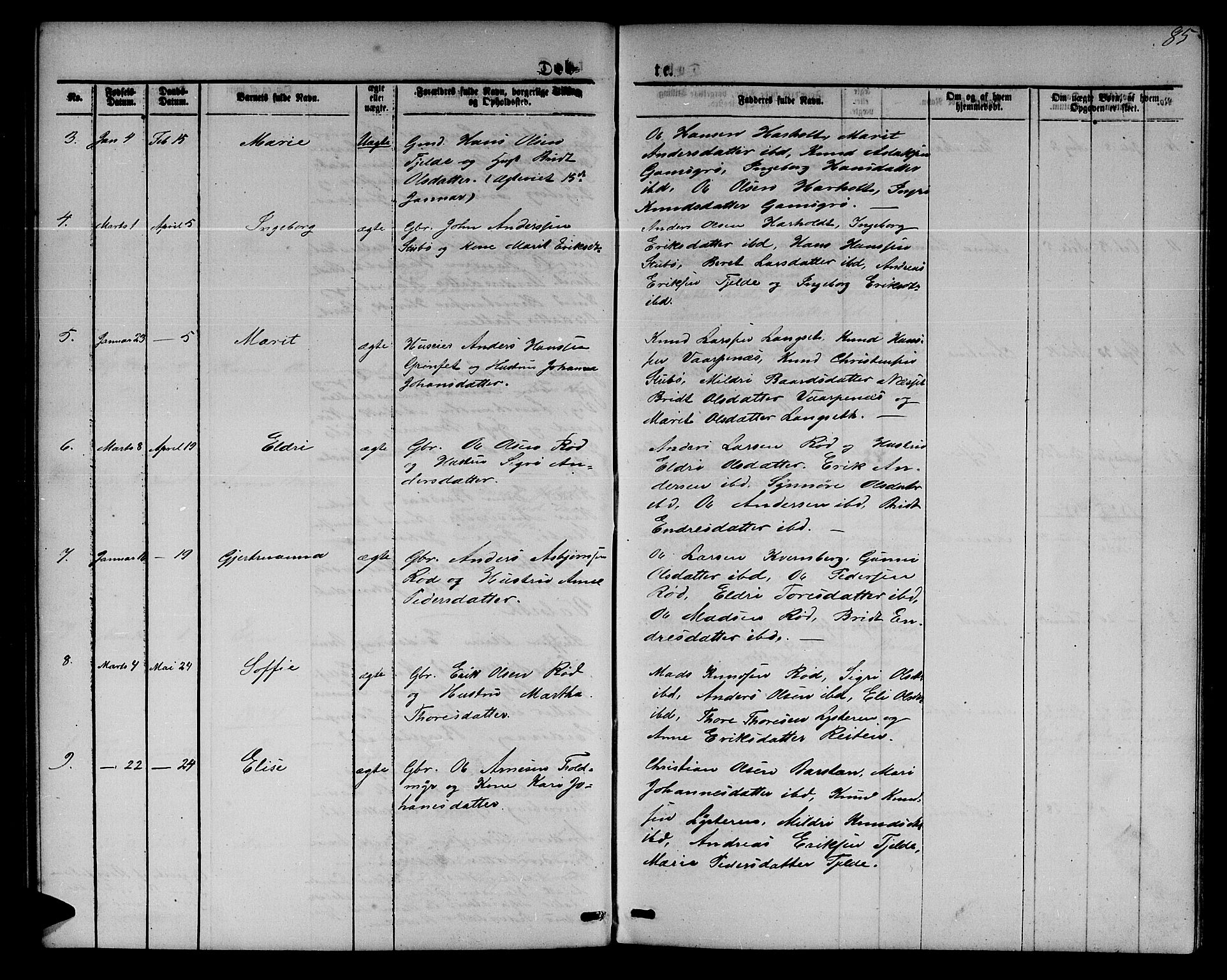 Ministerialprotokoller, klokkerbøker og fødselsregistre - Møre og Romsdal, AV/SAT-A-1454/551/L0630: Klokkerbok nr. 551C02, 1867-1885, s. 85