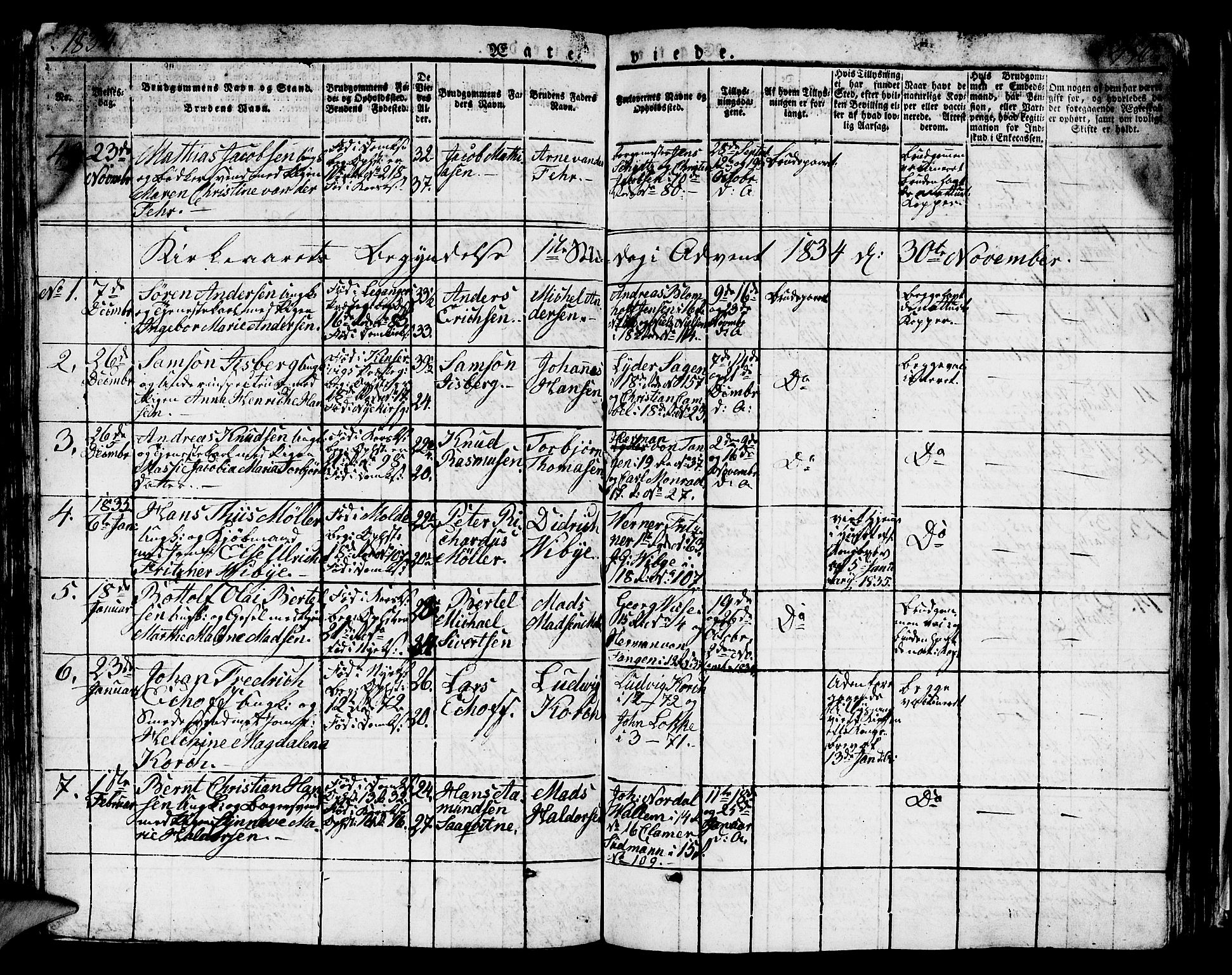 Domkirken sokneprestembete, SAB/A-74801/H/Hab/L0002: Klokkerbok nr. A 2, 1821-1839, s. 456