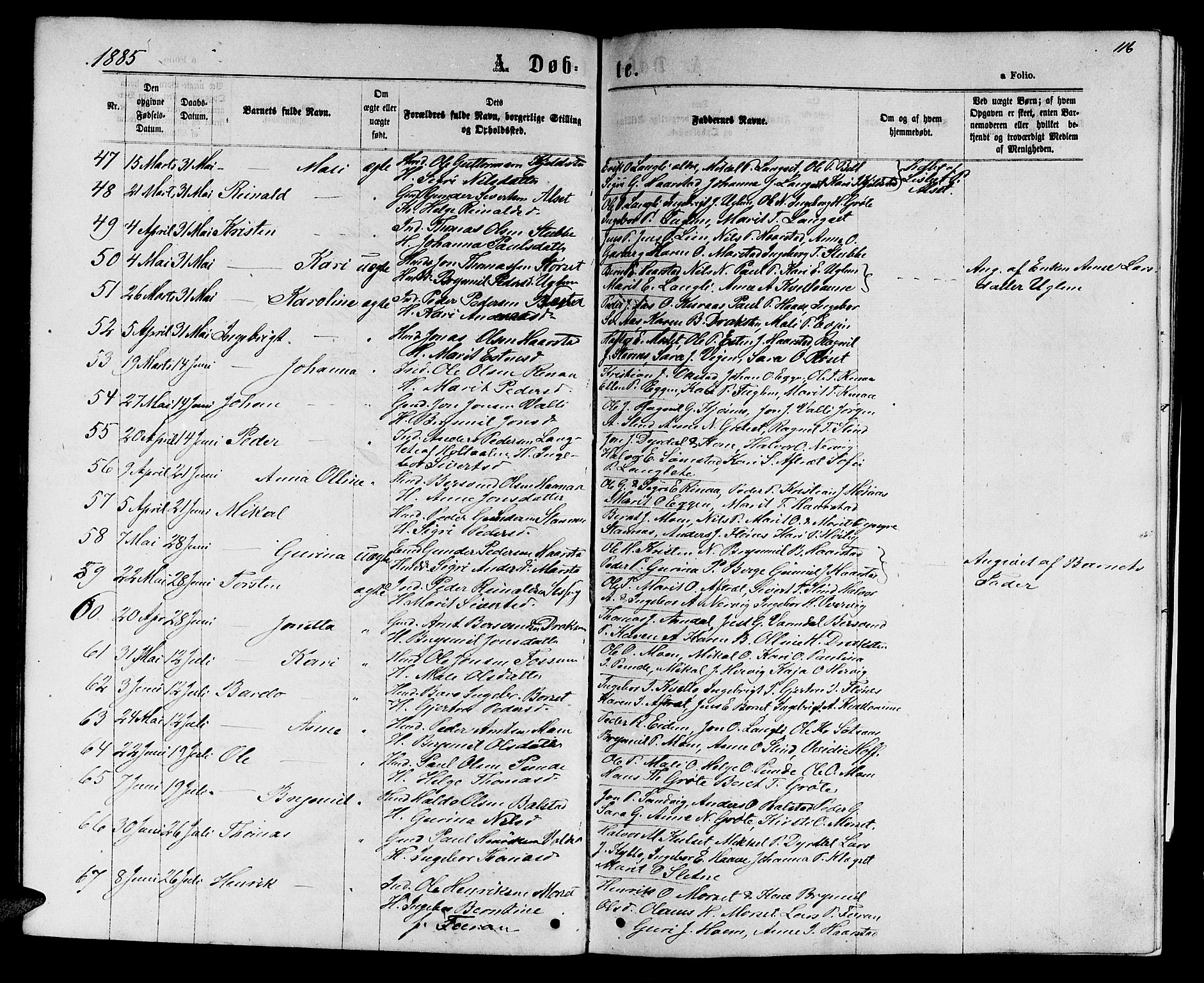 Ministerialprotokoller, klokkerbøker og fødselsregistre - Sør-Trøndelag, AV/SAT-A-1456/695/L1156: Klokkerbok nr. 695C07, 1869-1888, s. 116