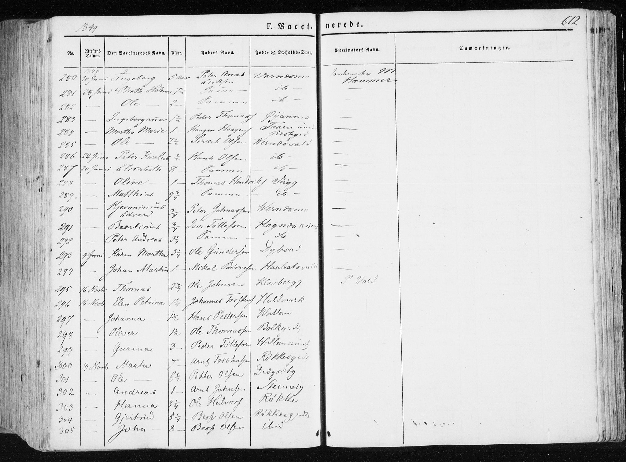 Ministerialprotokoller, klokkerbøker og fødselsregistre - Nord-Trøndelag, AV/SAT-A-1458/709/L0074: Ministerialbok nr. 709A14, 1845-1858, s. 612