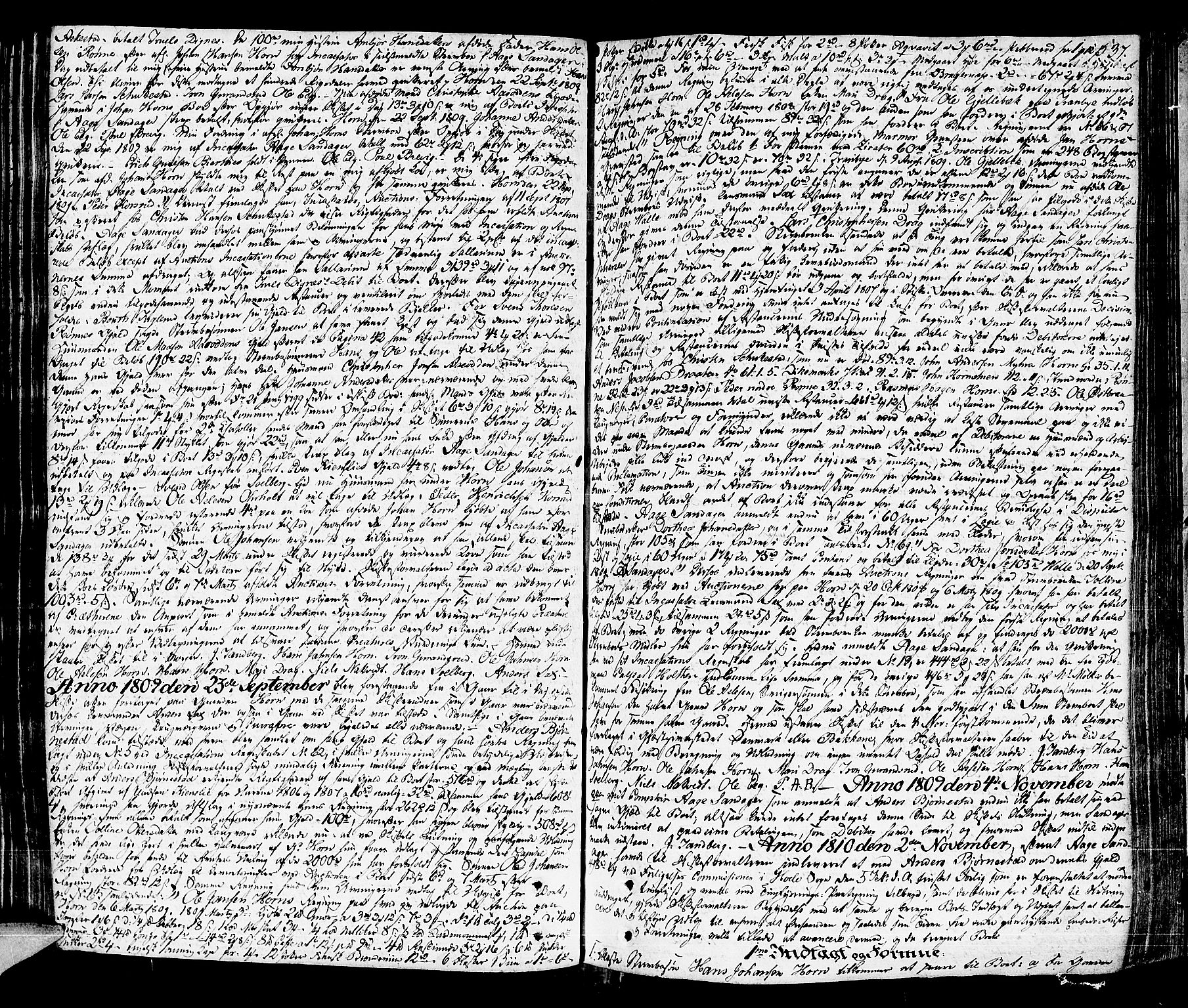 Lier, Røyken og Hurum sorenskriveri, AV/SAKO-A-89/H/Hc/L0009: Skifteprotokoll, 1805-1813, s. 536b-537a
