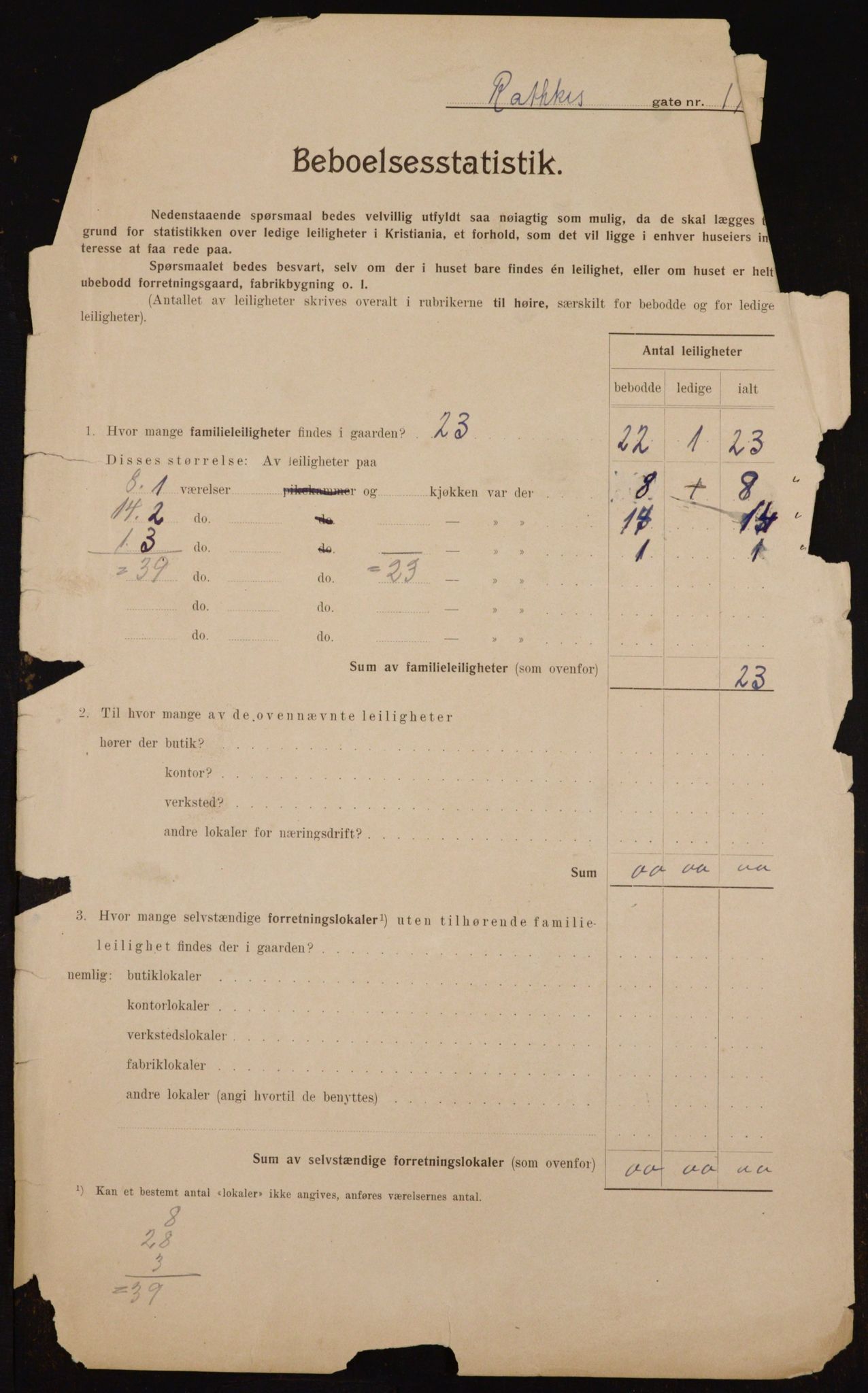 OBA, Kommunal folketelling 1.2.1910 for Kristiania, 1910, s. 78990