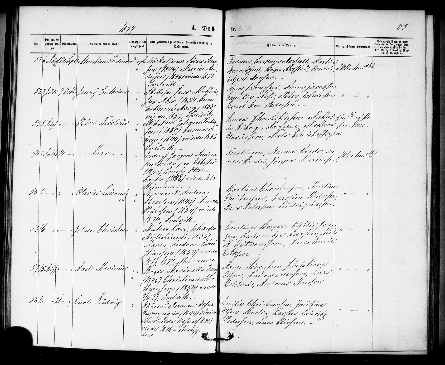 Strømm kirkebøker, AV/SAKO-A-322/F/Fa/L0002: Ministerialbok nr. I 2, 1870-1877, s. 83