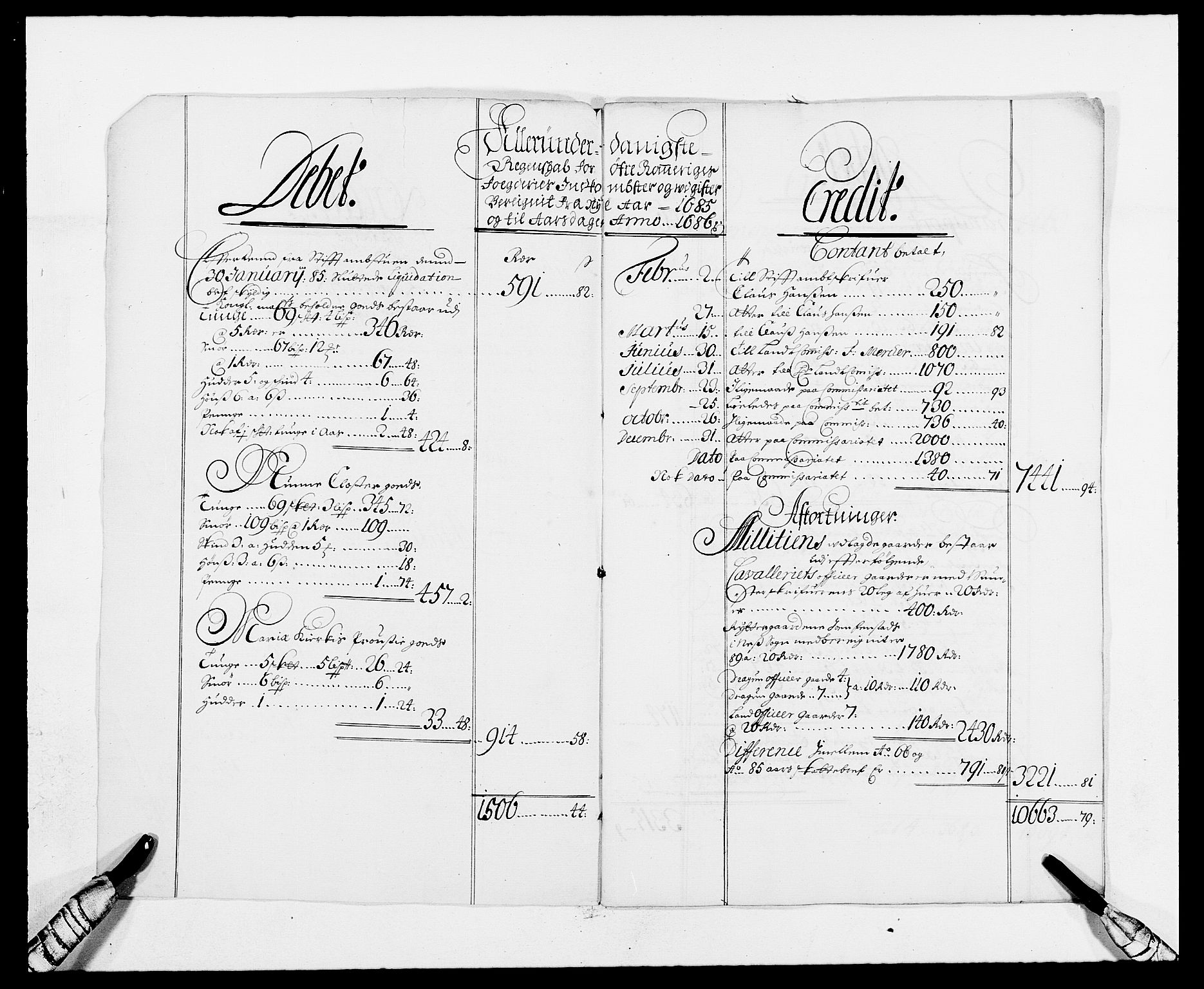 Rentekammeret inntil 1814, Reviderte regnskaper, Fogderegnskap, AV/RA-EA-4092/R12/L0699: Fogderegnskap Øvre Romerike, 1685-1686, s. 3
