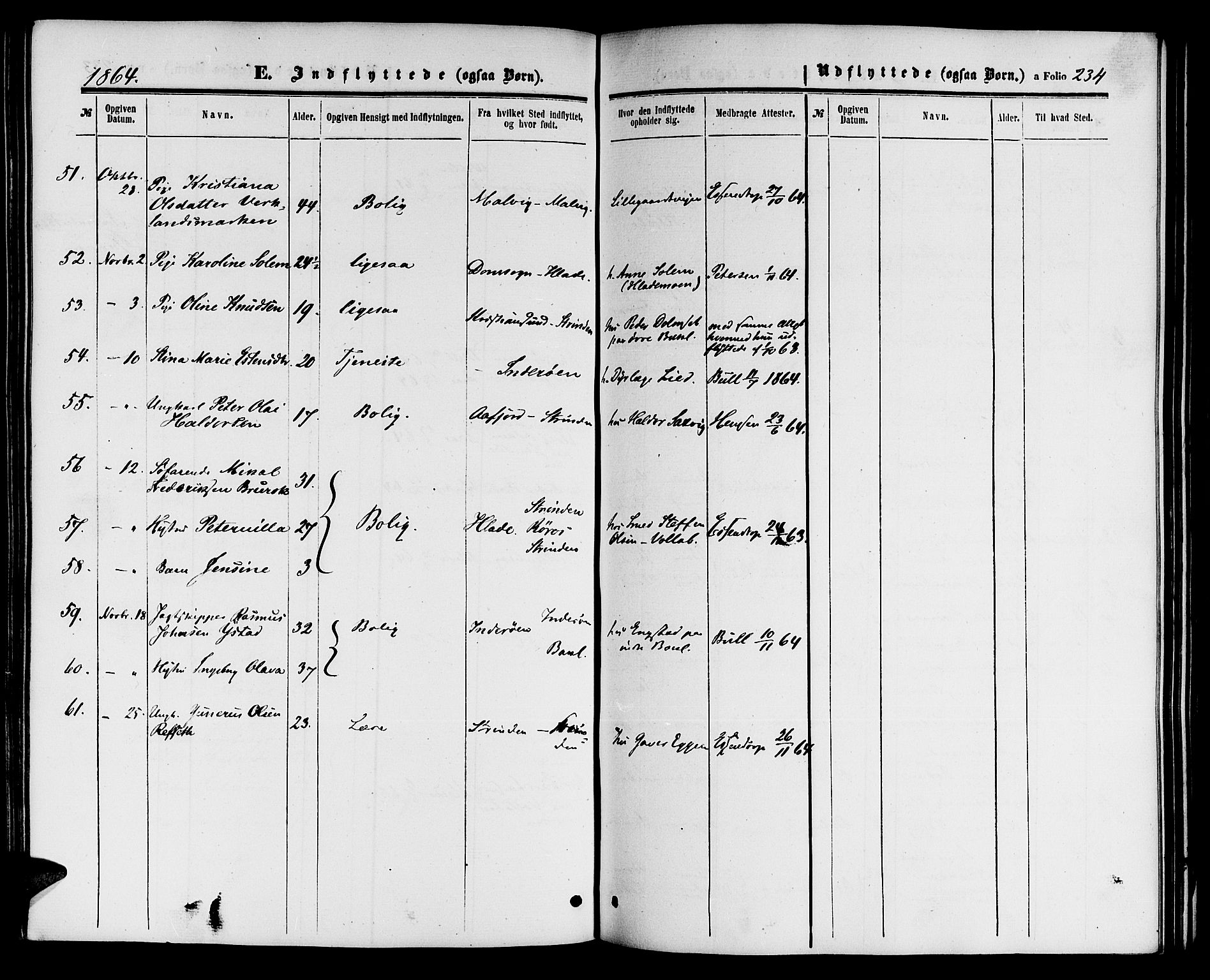 Ministerialprotokoller, klokkerbøker og fødselsregistre - Sør-Trøndelag, AV/SAT-A-1456/604/L0185: Ministerialbok nr. 604A06, 1861-1865, s. 234