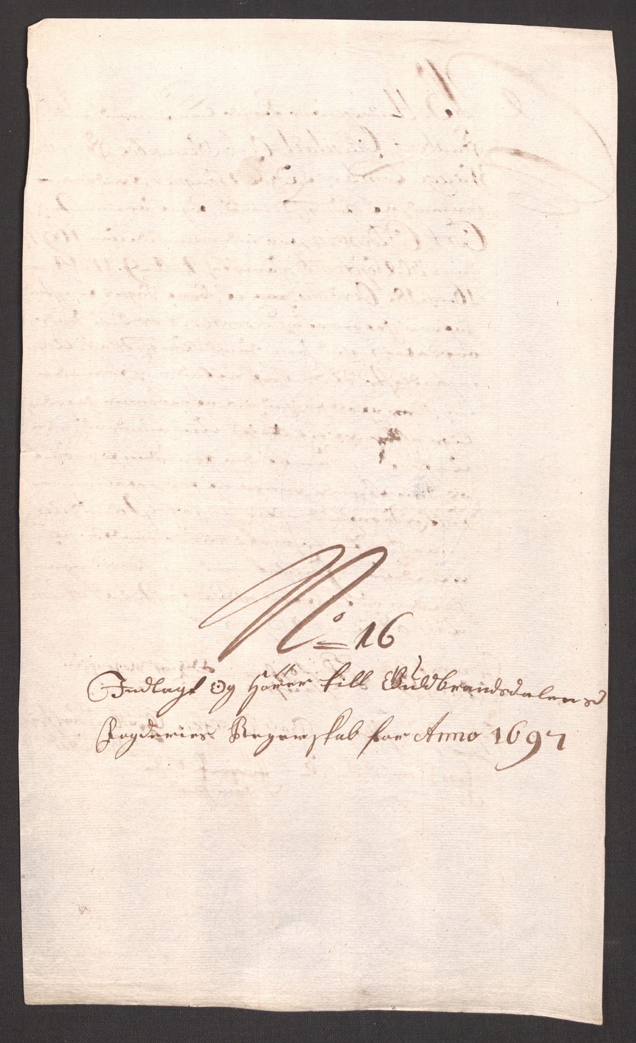 Rentekammeret inntil 1814, Reviderte regnskaper, Fogderegnskap, RA/EA-4092/R17/L1170: Fogderegnskap Gudbrandsdal, 1696-1697, s. 324