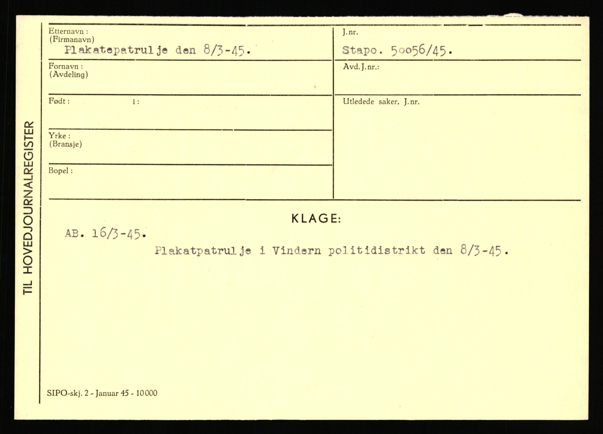 Statspolitiet - Hovedkontoret / Osloavdelingen, AV/RA-S-1329/C/Ca/L0012: Oanæs - Quistgaard	, 1943-1945, s. 4539