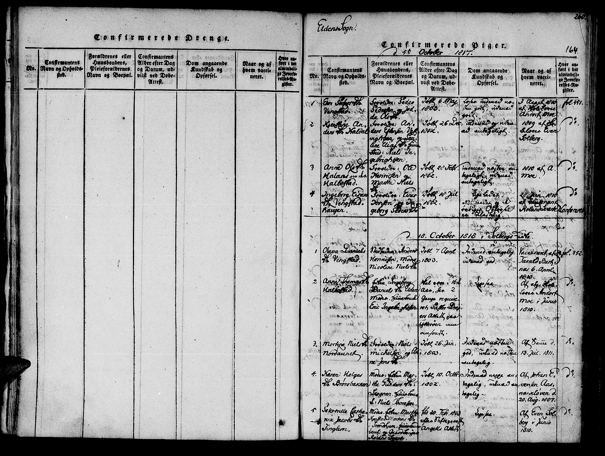 Ministerialprotokoller, klokkerbøker og fødselsregistre - Nord-Trøndelag, AV/SAT-A-1458/741/L0387: Ministerialbok nr. 741A03 /3, 1817-1822, s. 164